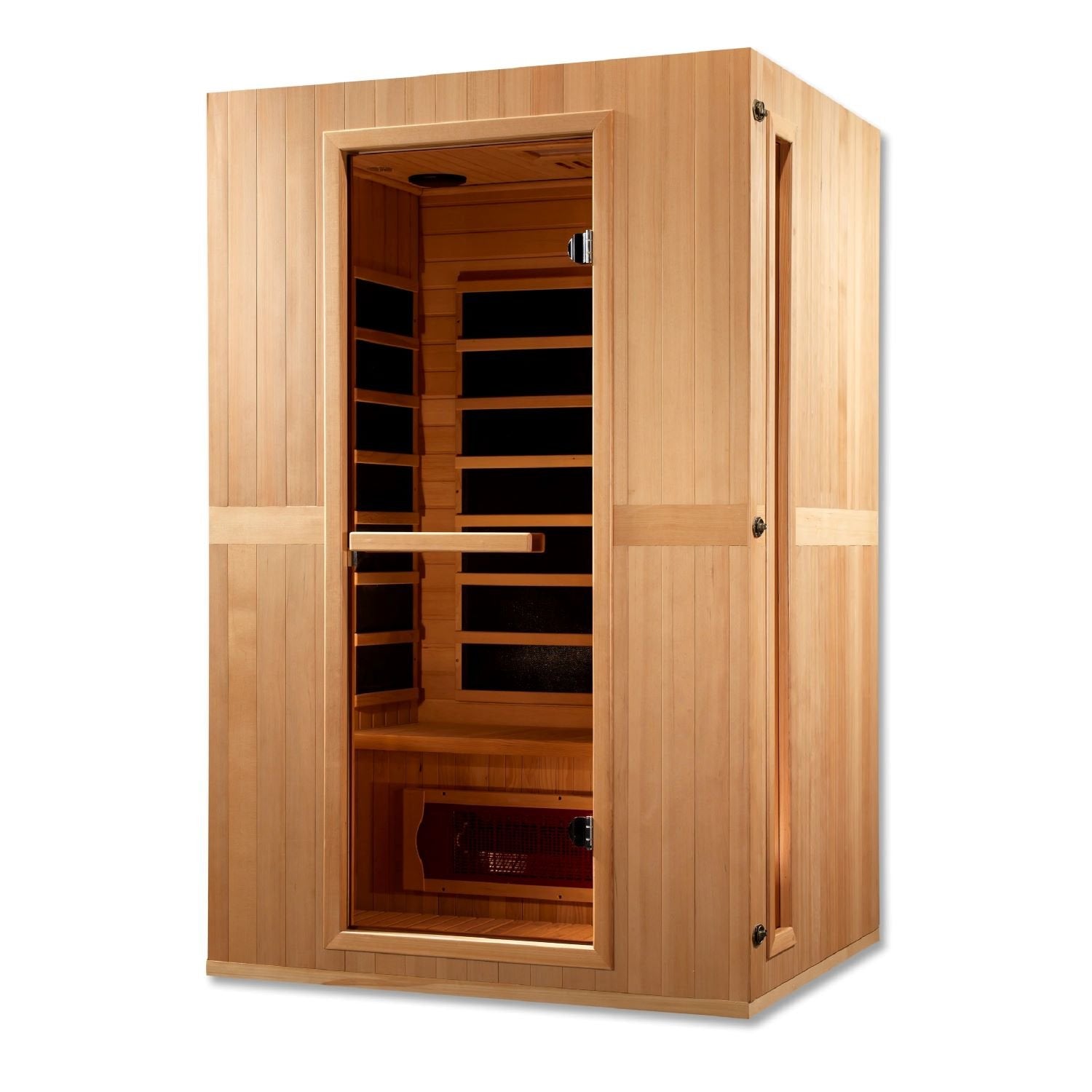 Golden Designs Maxxus MX-LS2-01 SERENITY Dual Tech 2 Person Low EMF FAR Infrared Sauna, Canadian Hemlock