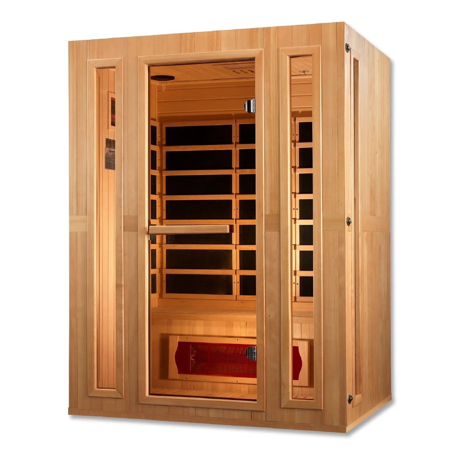 Golden Designs Maxxus MX-LS3-01 TRINITY Dual Tech 3 Person Low EMF FAR Infrared Sauna, Canadian Hemlock