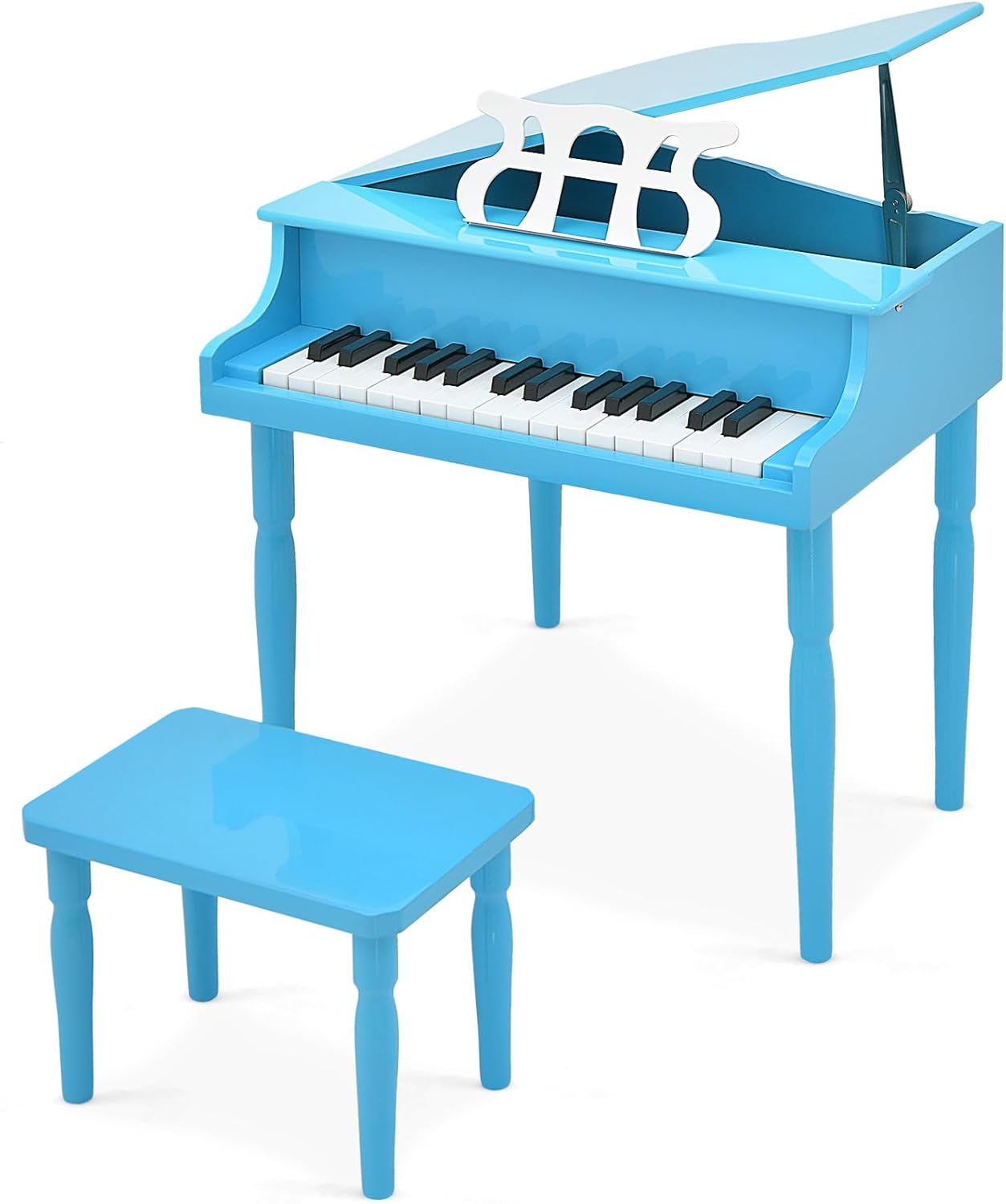 Goplus 30-Key Kids' Mini Grand Piano Keyboard Set with Stand & Chair