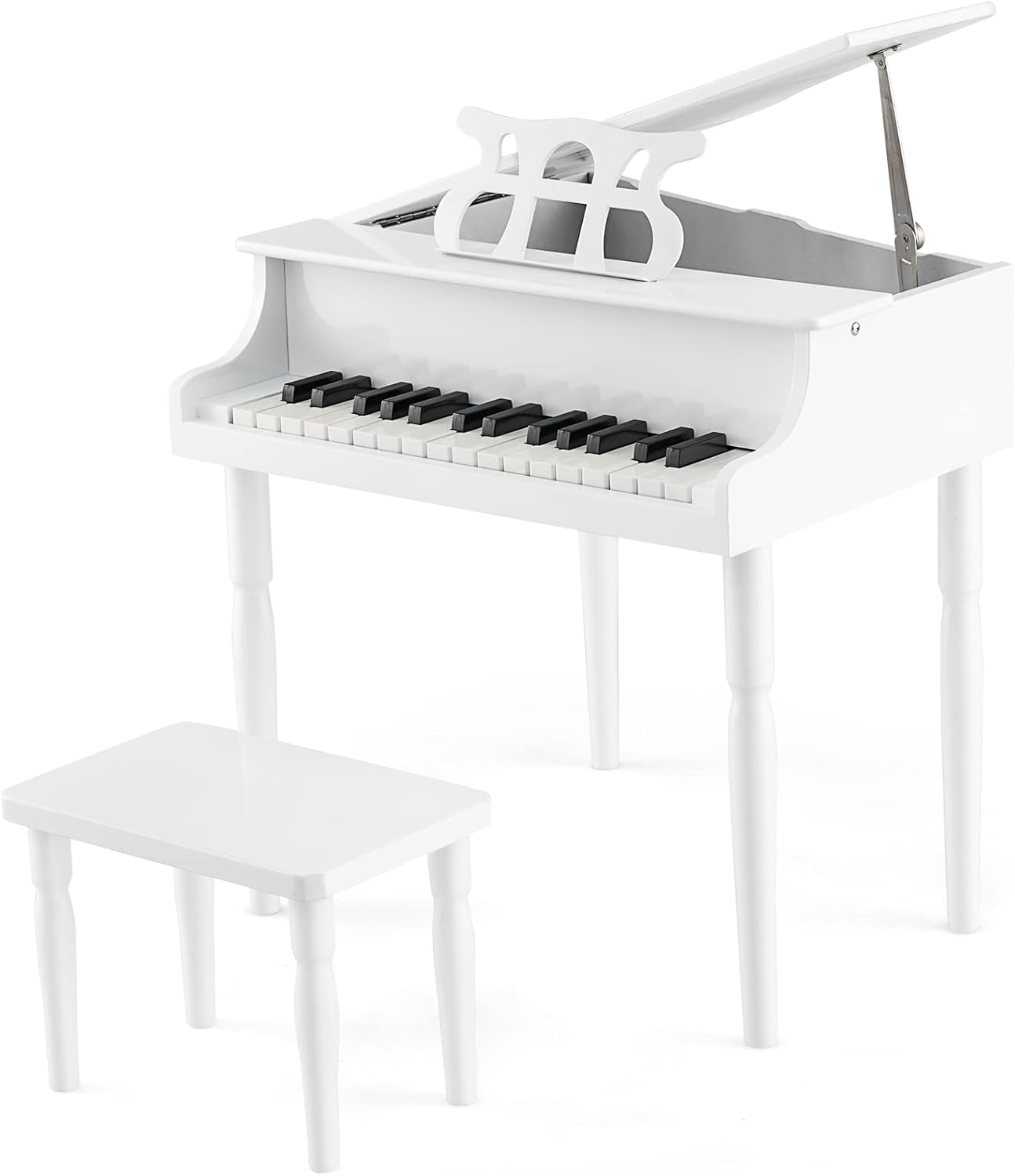 Goplus 30-Key Kids' Mini Grand Piano Keyboard Set with Stand & Chair