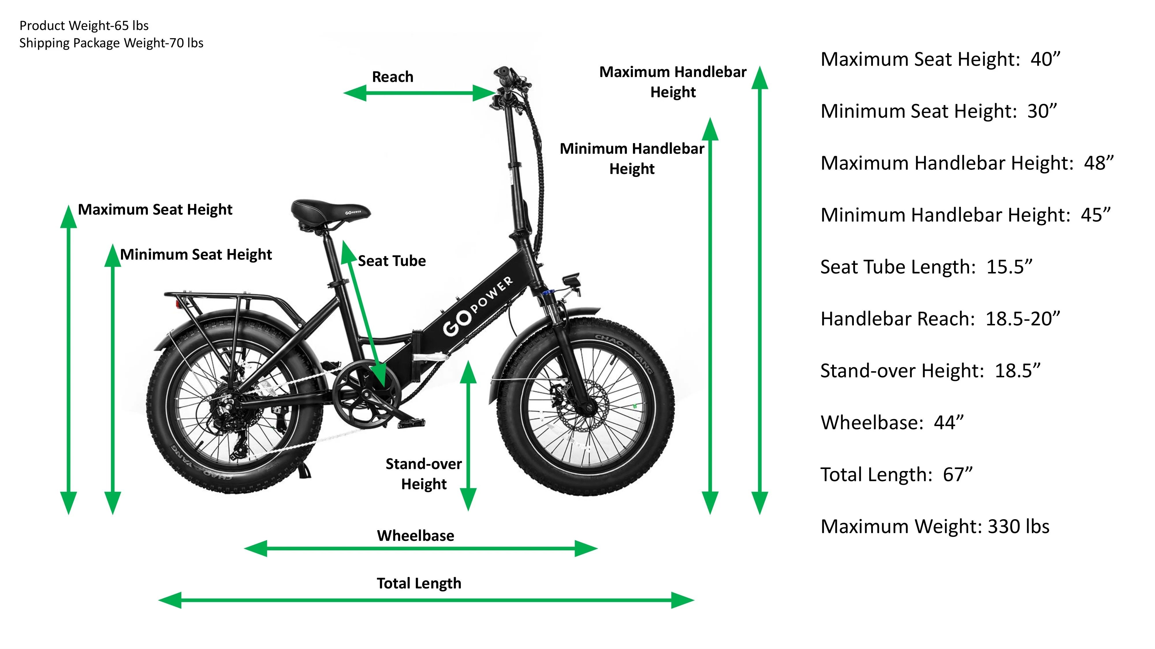 GoPowerBike GoCruiser V2 750W 7 Speed Front Suspension Step Through Folding Electric Bike