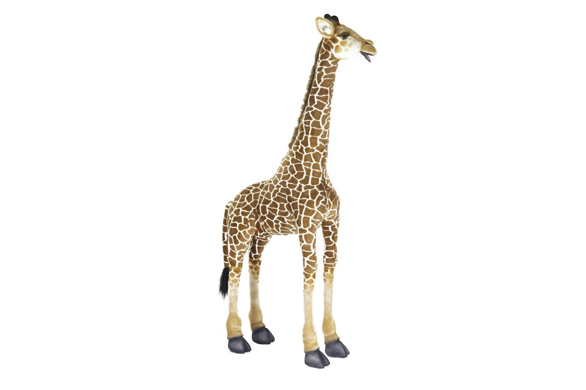 Hansa Creations 53" Tall Giraffe Ride-On Stuffed Animal Toy, 3675