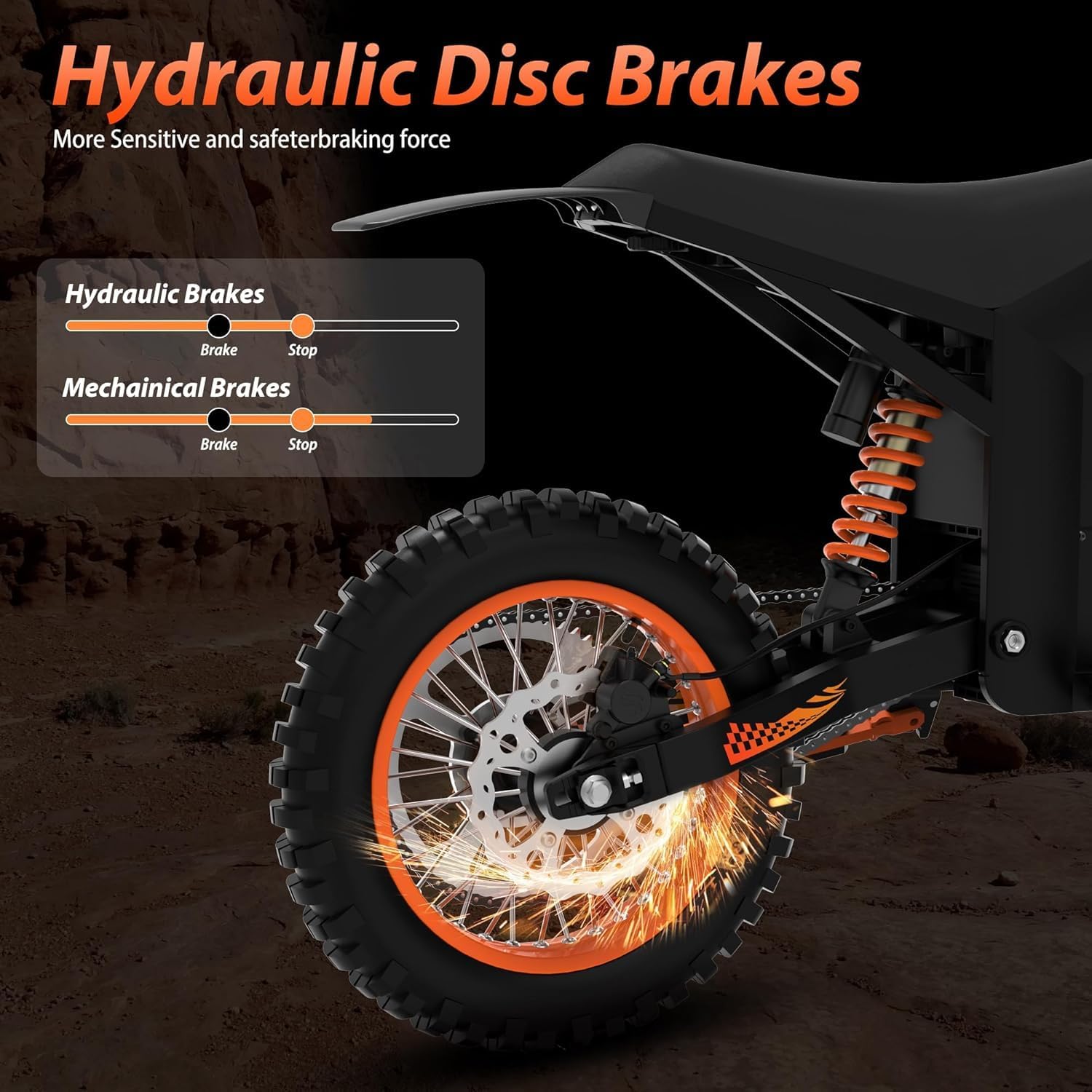 Hotsee 3000W 48V Full Suspension Mountain Electric Dirt Bike