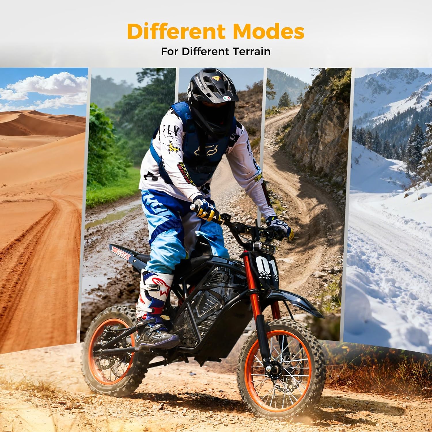 Hotsee 3000W 48V Full Suspension Mountain Electric Dirt Bike