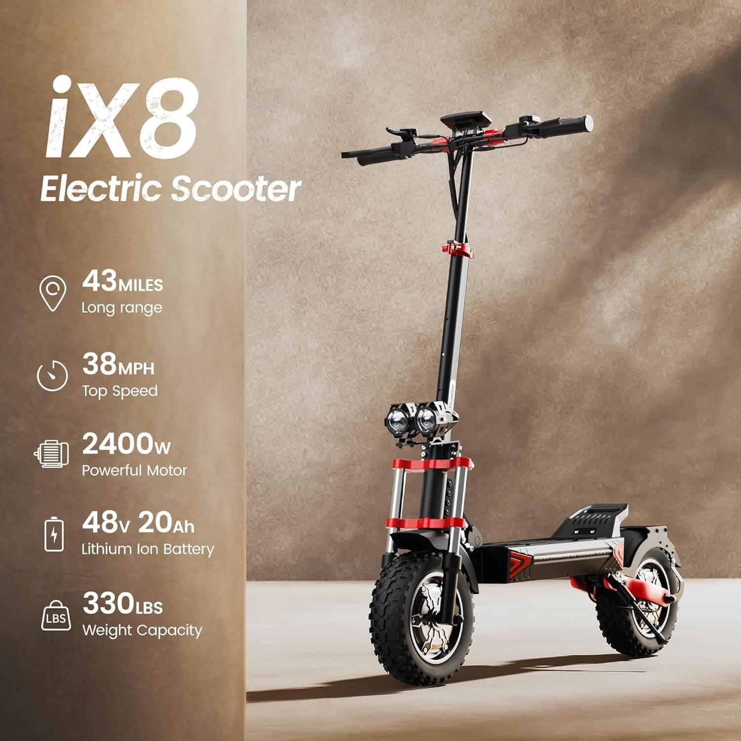 iScooter IX8 Off-Road Commuter Electric Scooter
