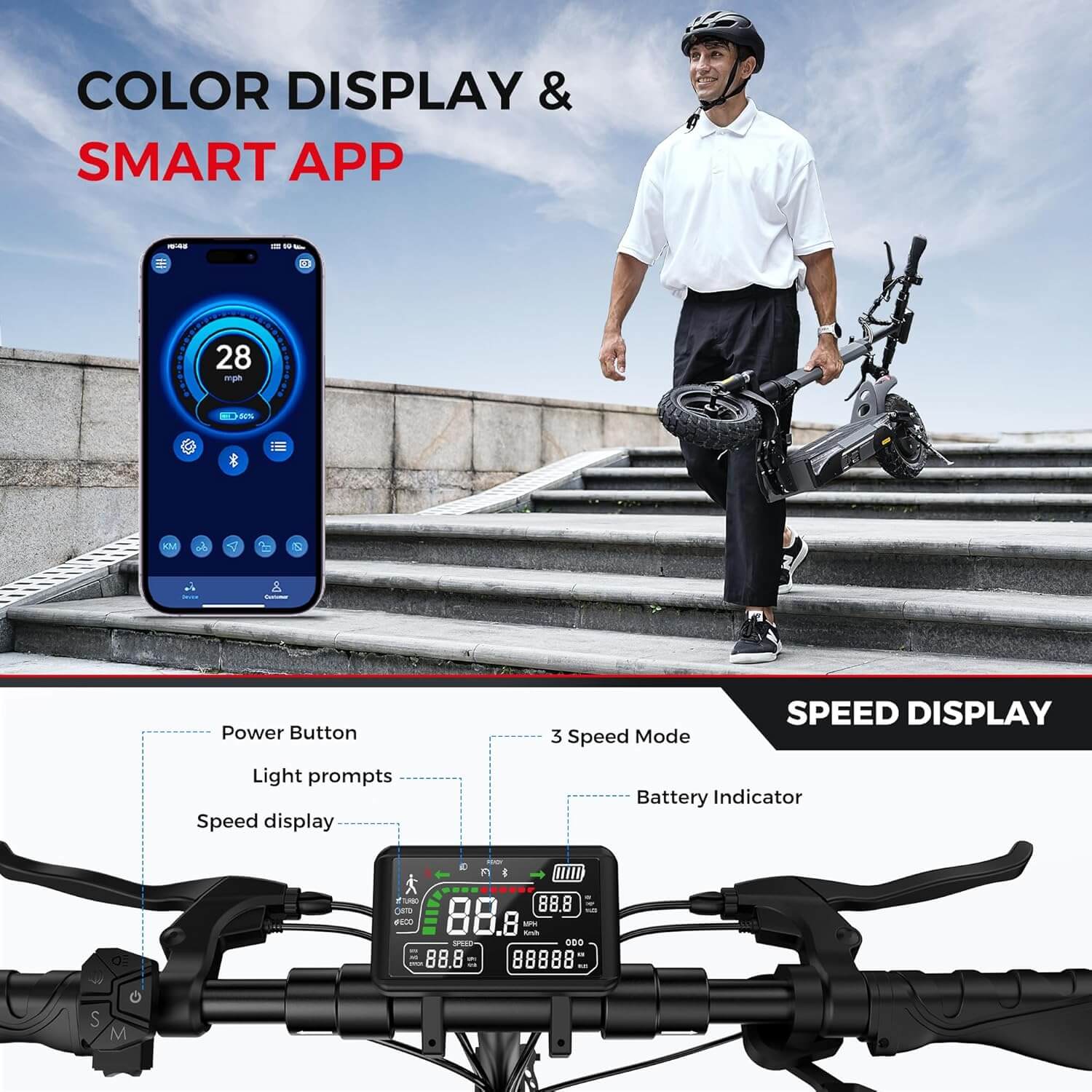 iScooter iW9 Off-Road Commuter Folding Electric Scooter