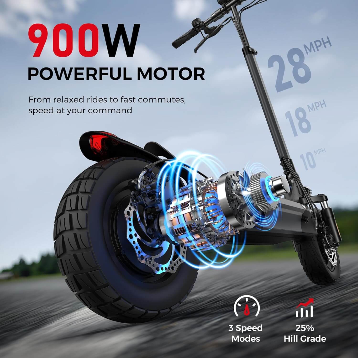 iScooter iW9 Off-Road Commuter Folding Electric Scooter