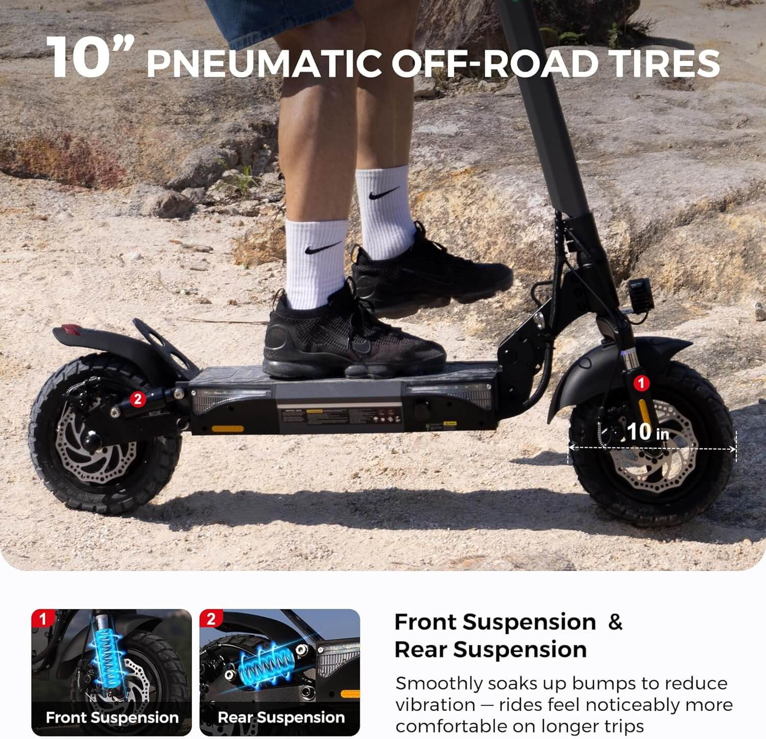iScooter iW9 Off-Road Commuter Folding Electric Scooter