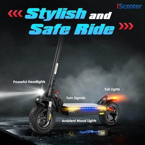 iScooter iX3 Off-Road Electric Scooter, Adjustable Handlebar Height