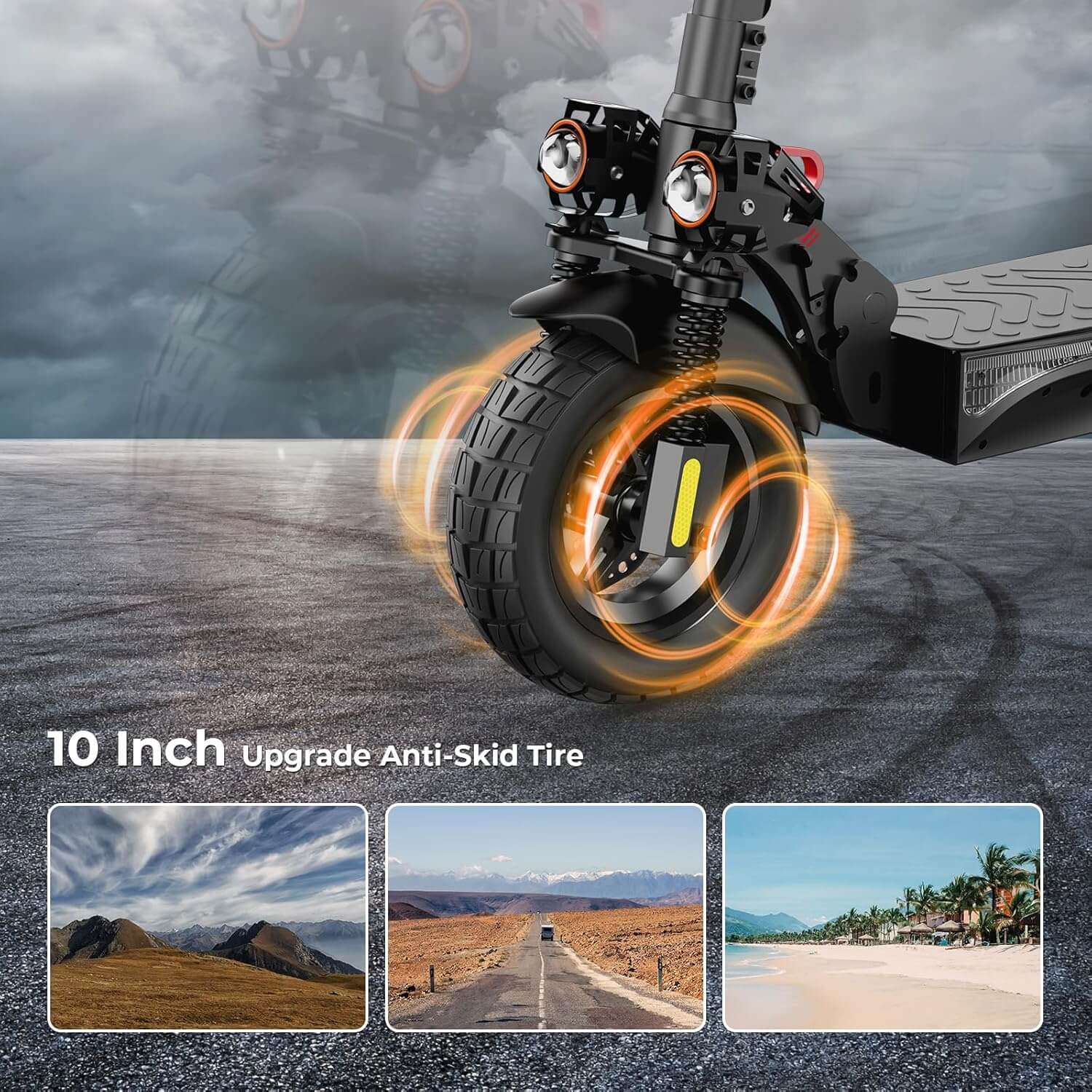 iScooter iX4 Off-Road Electric Scooter, Adjustable Handlebar Height