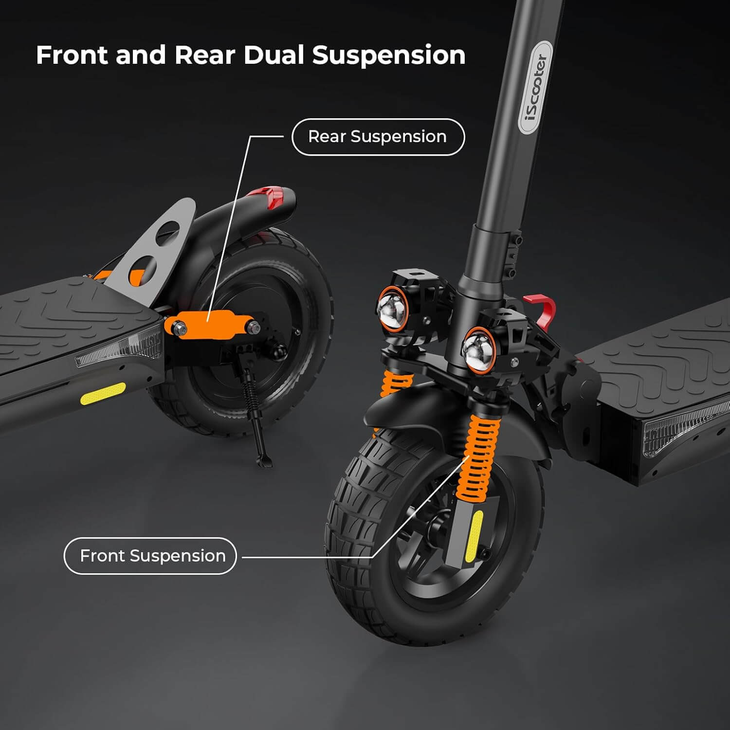 iScooter iX4 Off-Road Electric Scooter, Adjustable Handlebar Height