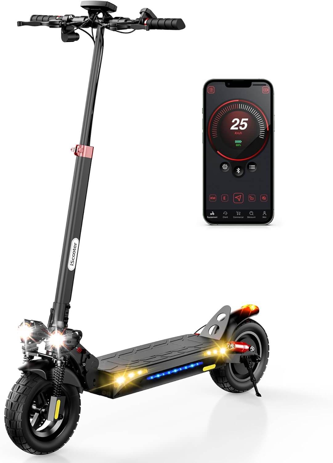 iScooter iX4 Off-Road Electric Scooter, Adjustable Handlebar Height
