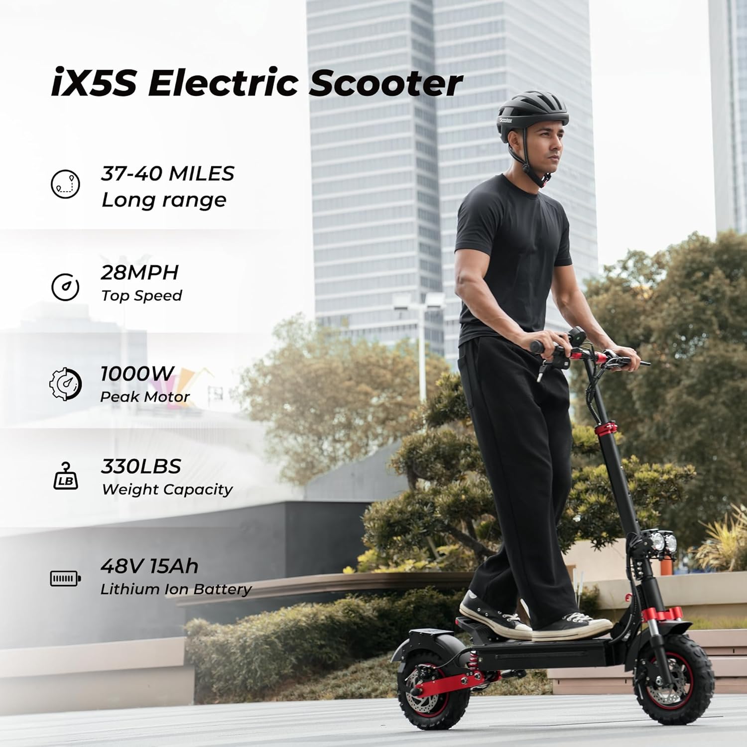 iScooter iX5S Off-Road Electric Scooter. Double Braking System