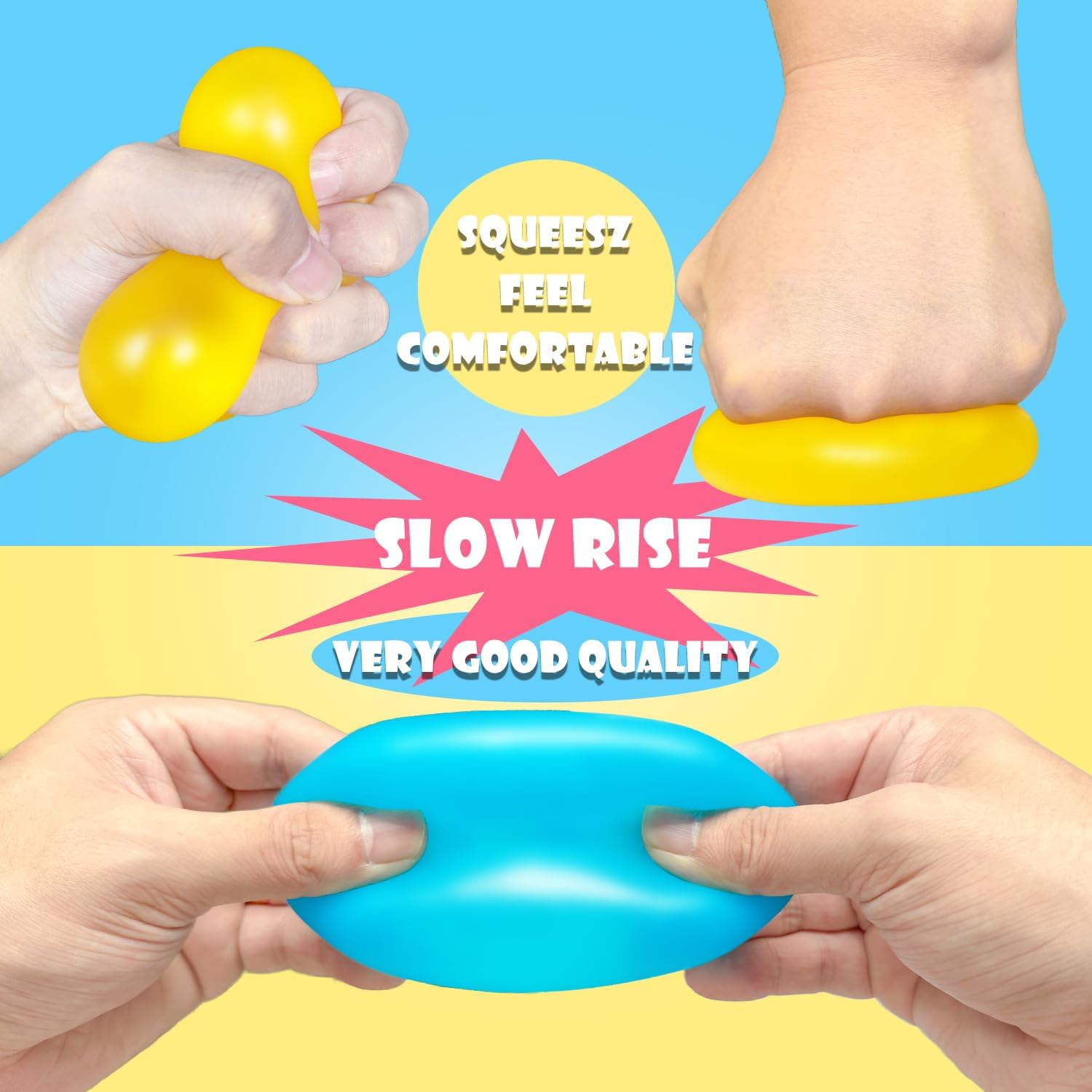 JANESVISSY 2 Pieces Stress Cube Glow