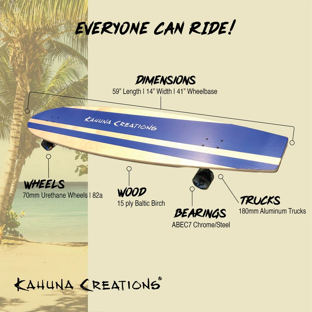 Kahuna Creations BOMBORA 59" Land Paddle Board, Longboard