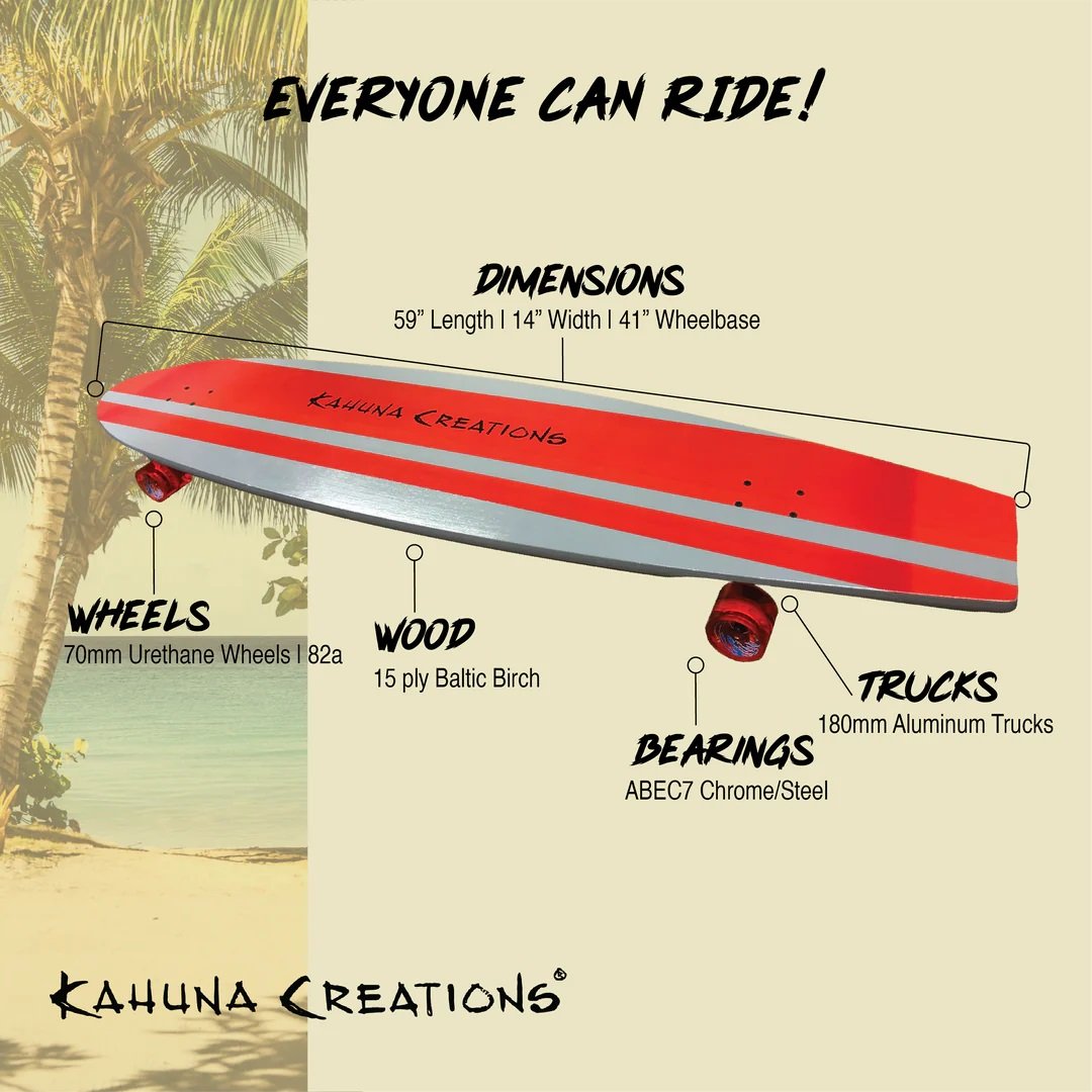 Kahuna Creations BOMBORA 59" Land Paddle Board, Longboard