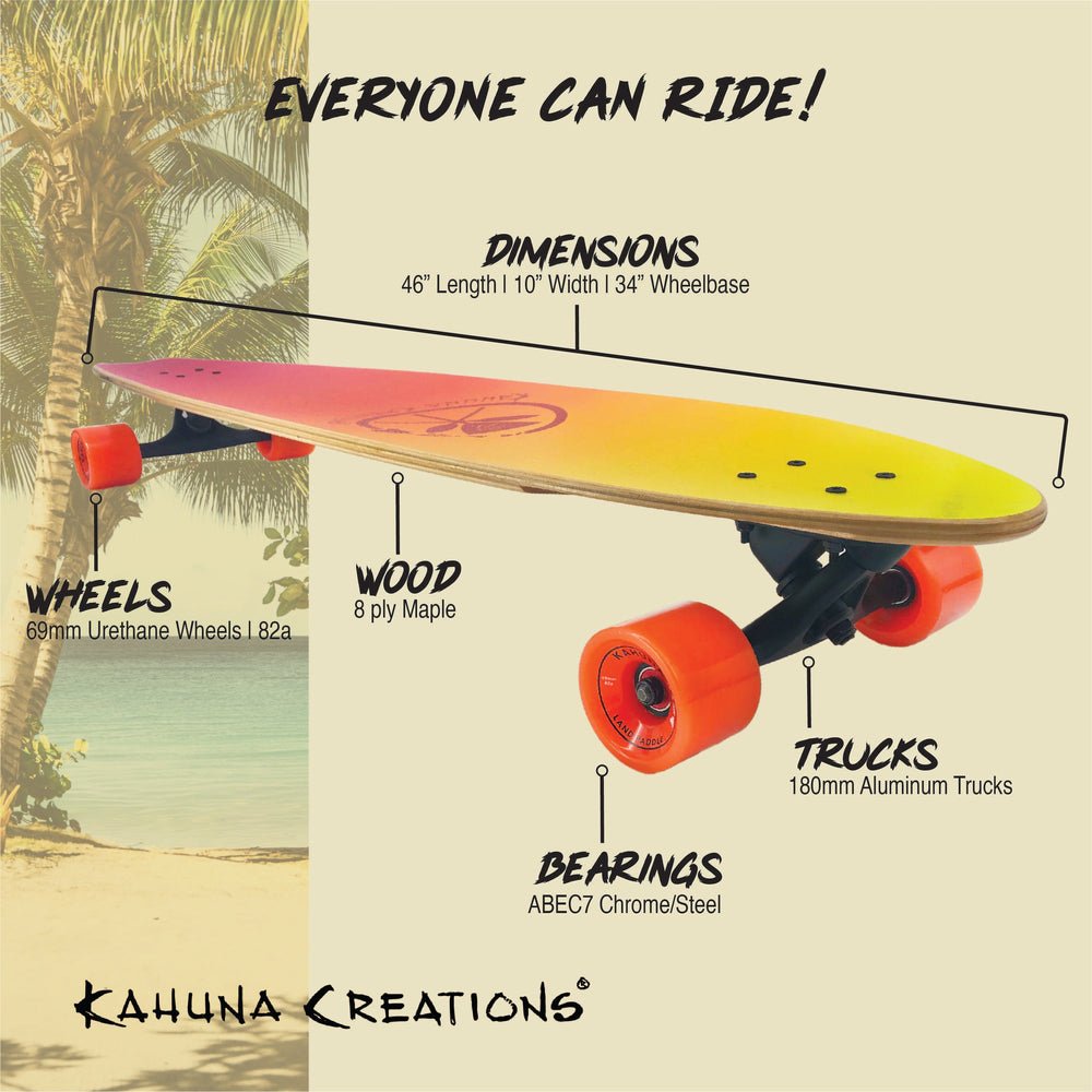 Kahuna Creations POHAKU SUNSET 46" Land Paddle Board, Longboard