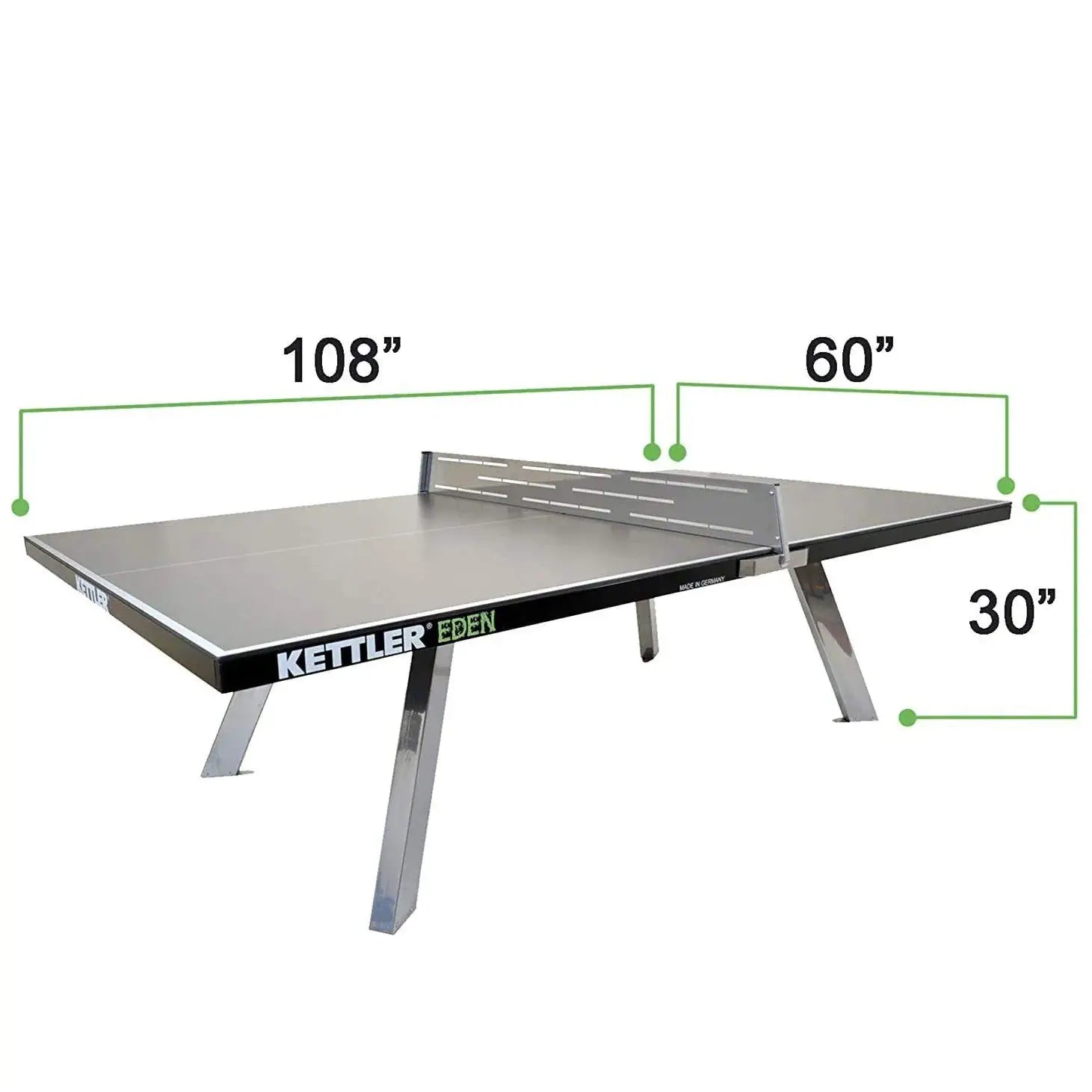 Kettler USA EDEN OUTDOOR Stationary Weatherproof TT Table Tennis Table
