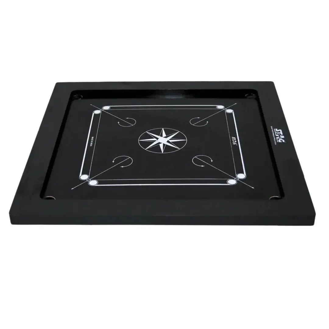 Kettler USA STAG BLACK EDITION Carrom Board, Kikar Edges, All Ages, CBBO-320