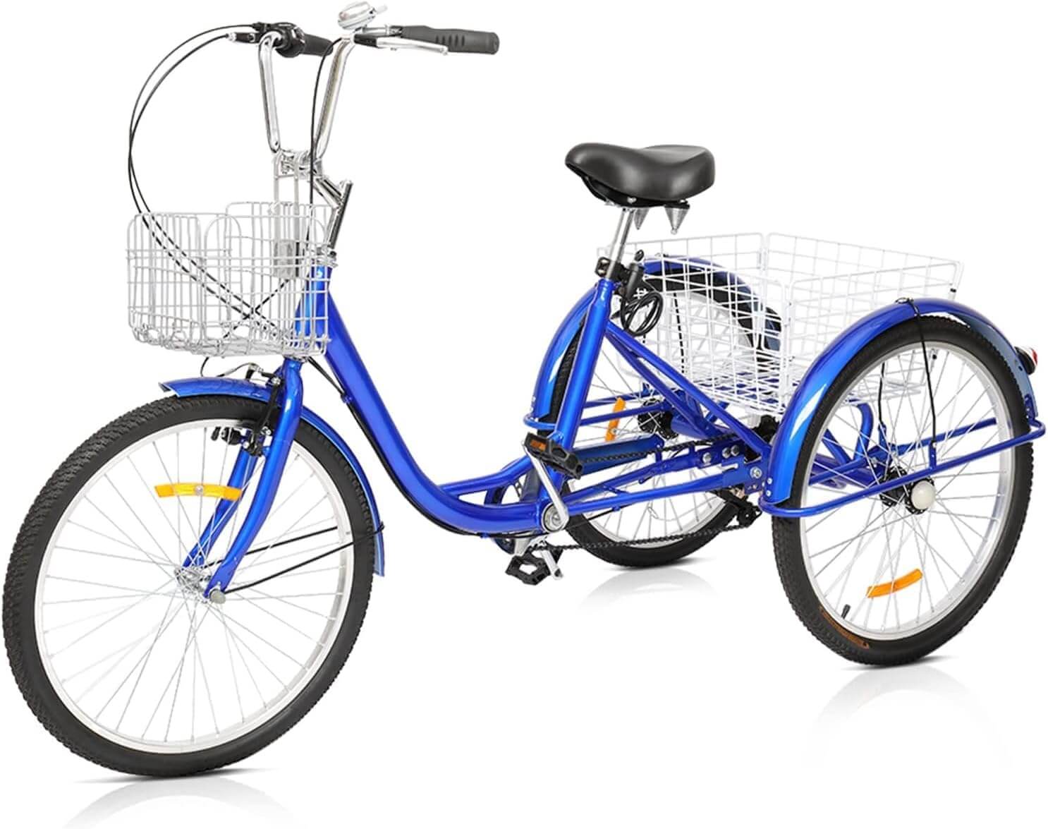Ktaxon 24" 7 Speed Carbon Steel Adult Trike