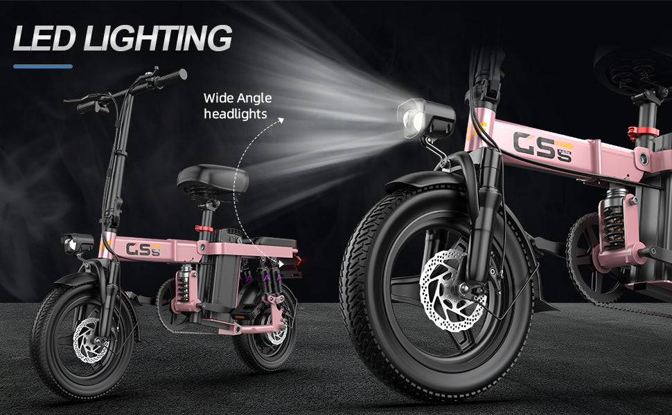 LELEKUAI 14" T1Pro 740W 48V 10Ah 3 Speed Adults Folding Electric Bike
