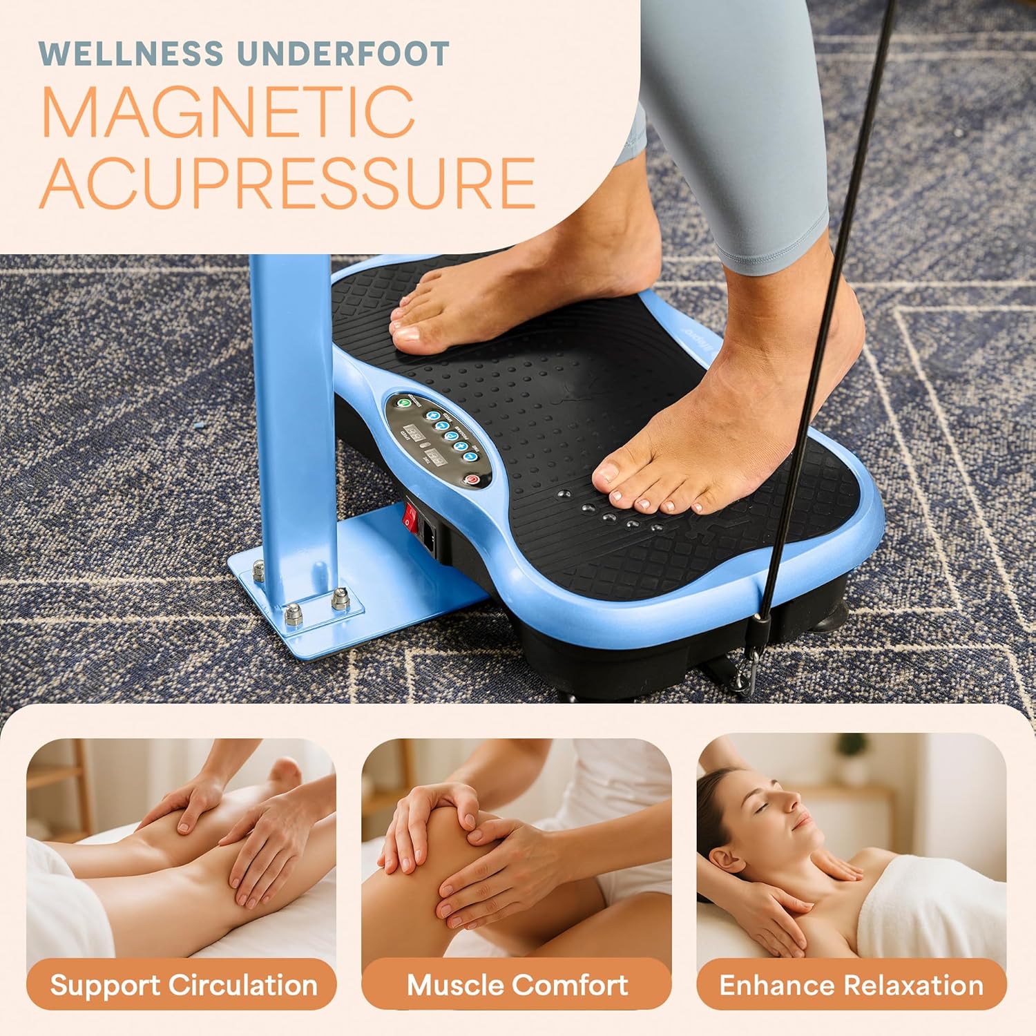 LifePro TrimLite Vibration Plate Exercise Machine with Handrails