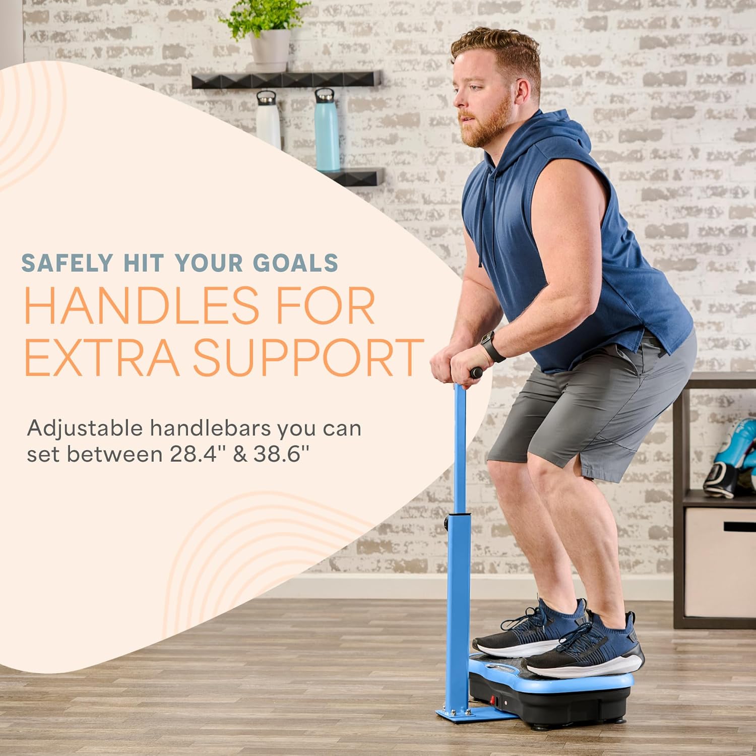 LifePro TrimLite Vibration Plate Exercise Machine with Handrails
