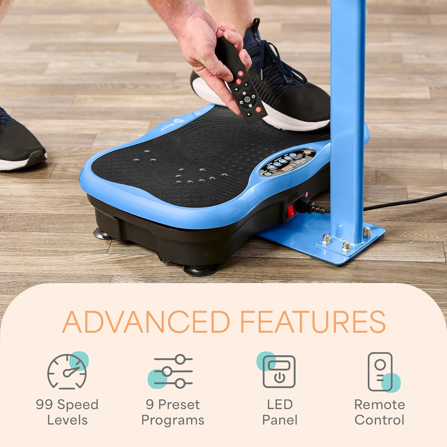 LifePro TrimLite Vibration Plate Exercise Machine with Handrails