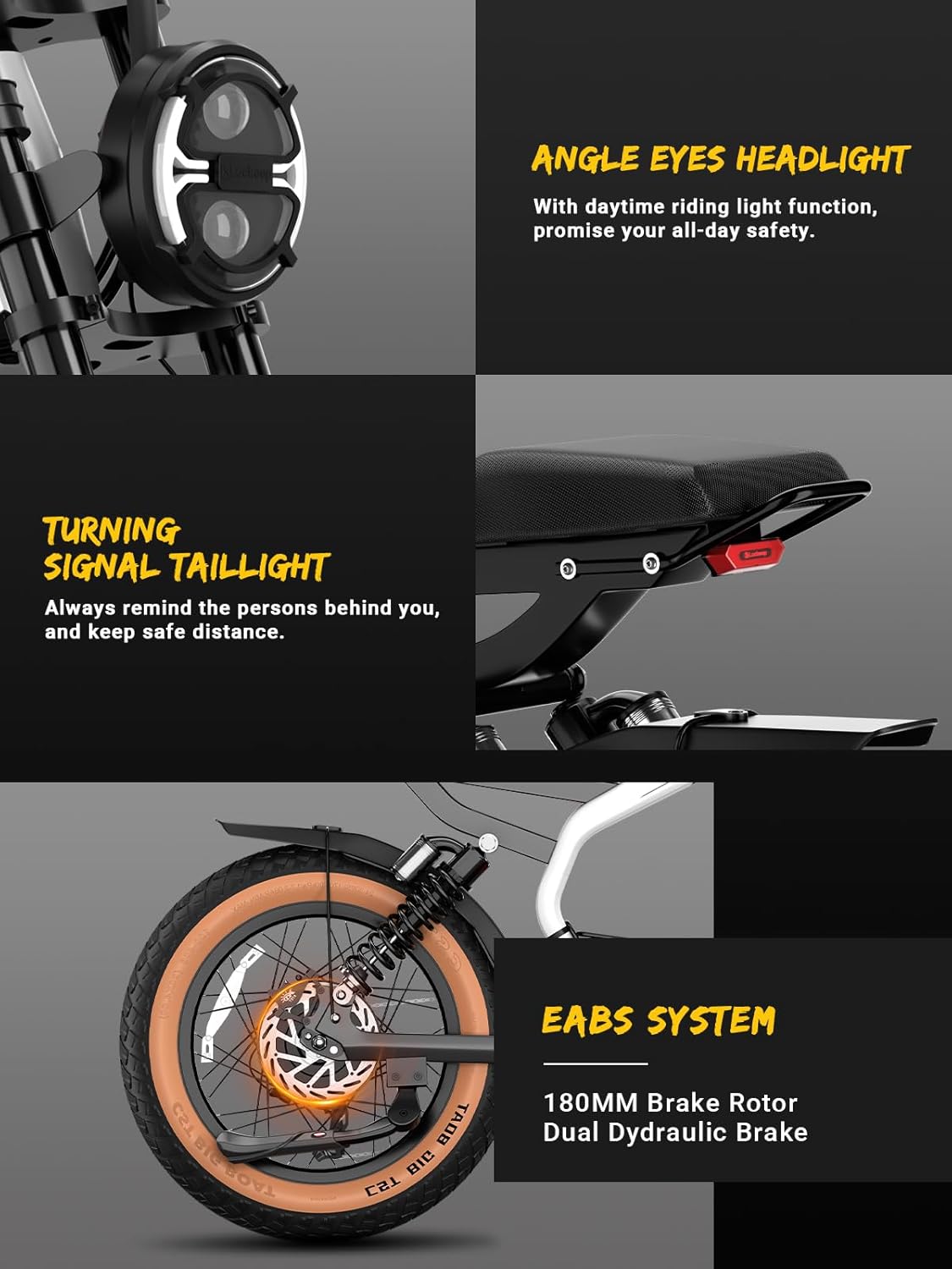 Luckeep M5Max 1500W 20" Fat Tire Moped Electric Bike