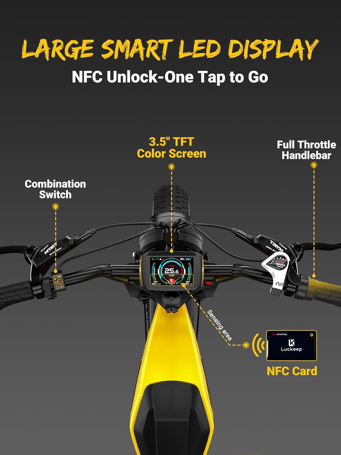 Luckeep M5Ultra 2000W 20" Fat Tire Moped Electric Bike