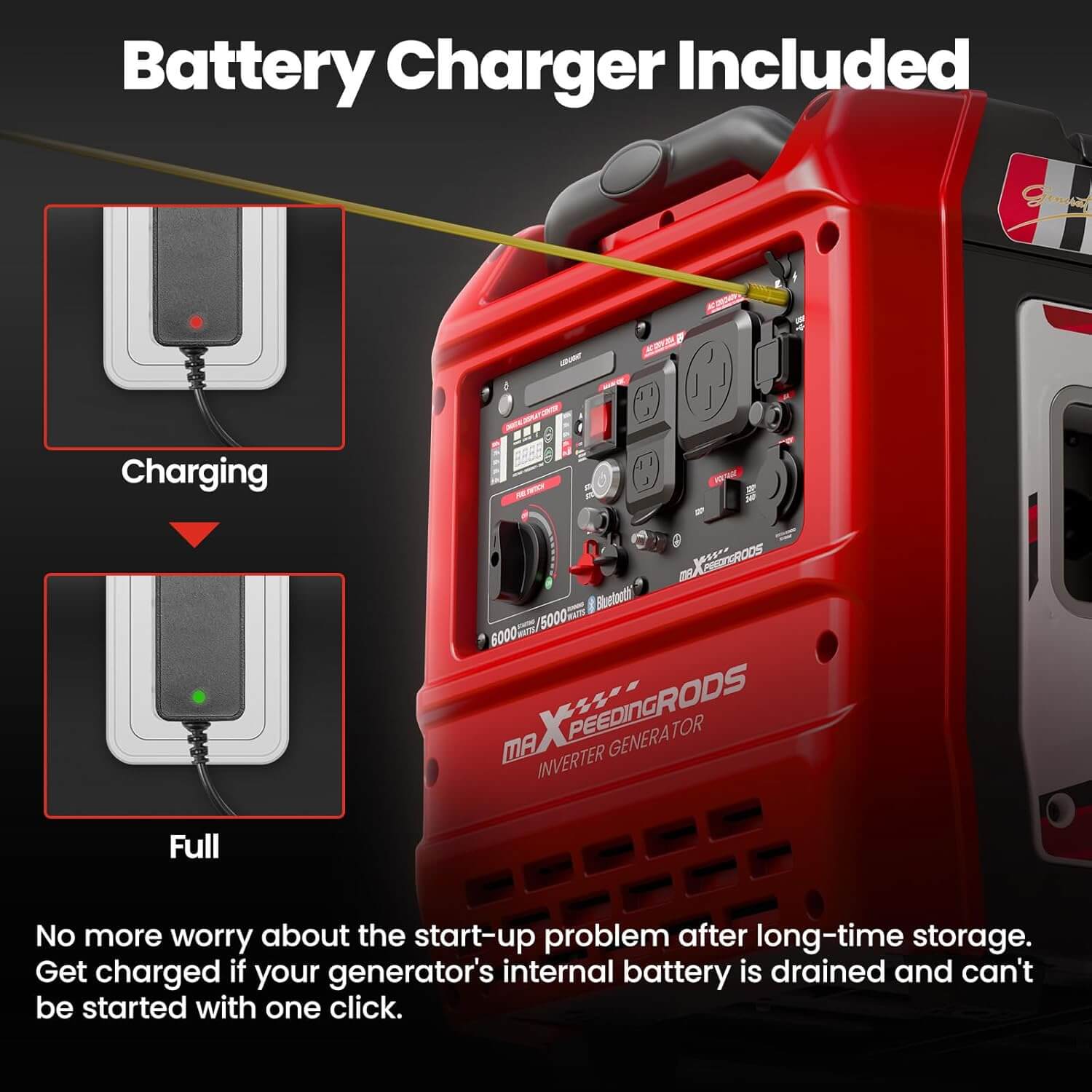 maXpeedingrods 6000W Portable Inverter Generator MXR6000GT