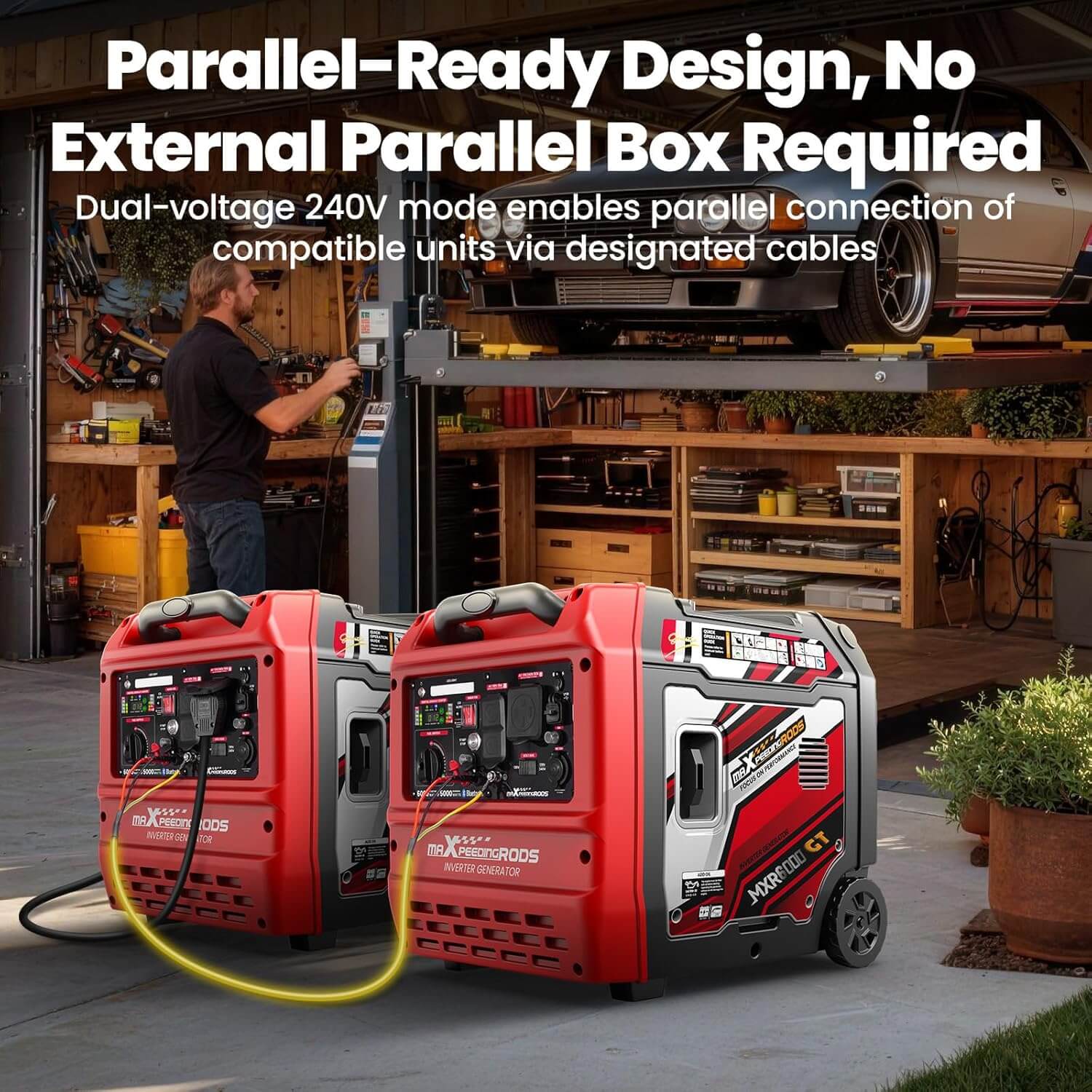 maXpeedingrods 6000W Portable Inverter Generator MXR6000GT