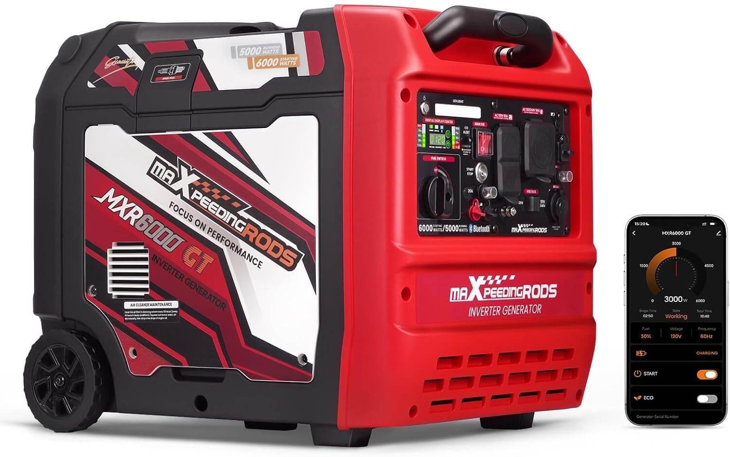 maXpeedingrods 6000W Portable Inverter Generator MXR6000GT