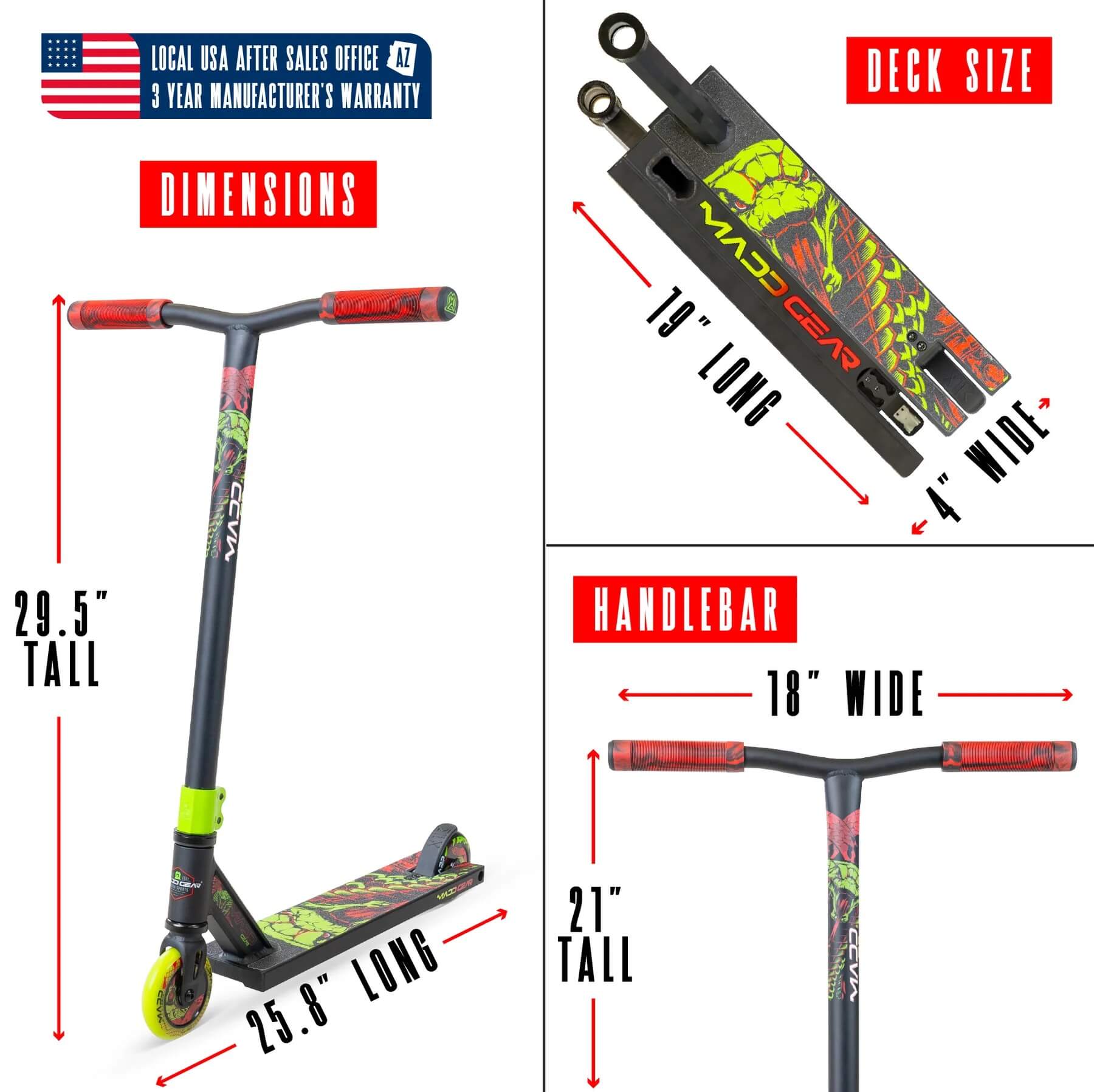 Madd Gear MG2 OBSIDIAN Pro Complete Body-Powered Kick Stunt Scooter
