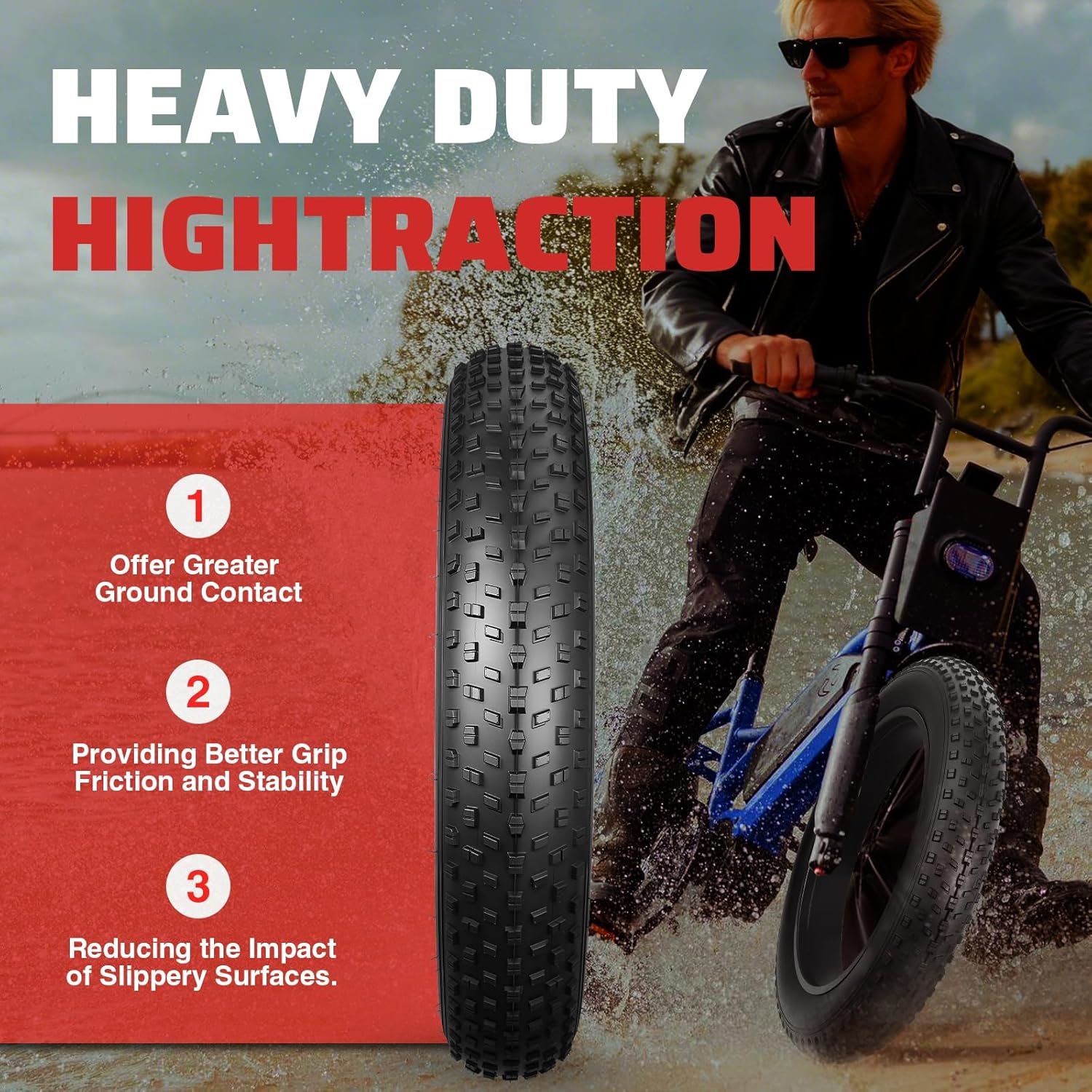 MEGHNA 18" x 4" TIRES for All Terrain Fat Tire Electric Bike