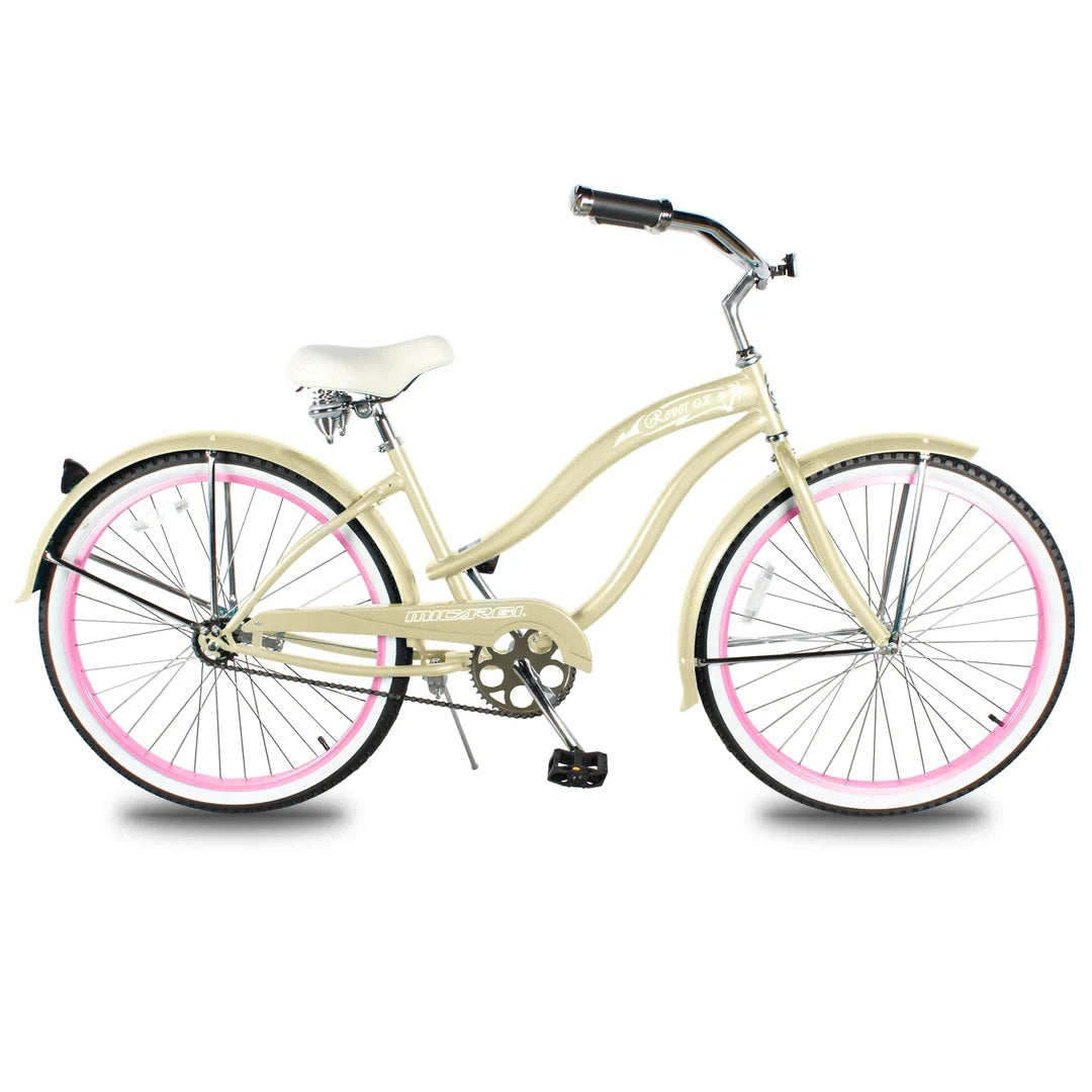 Micargi ROVER GX 26" Women's Step-Thru Single Speed Beach Cruiser Bike