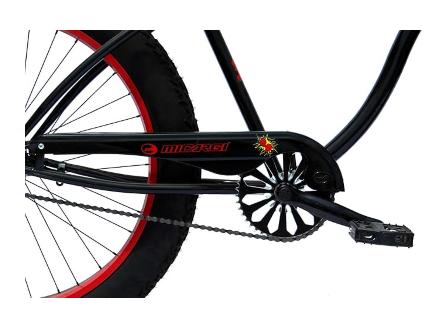 Micargi SLUGO 26" Single Speed Fat Tire Beach Cruiser Bike