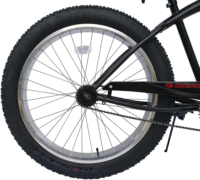 Micargi SLUGO 26" Single Speed Fat Tire Beach Cruiser Bike