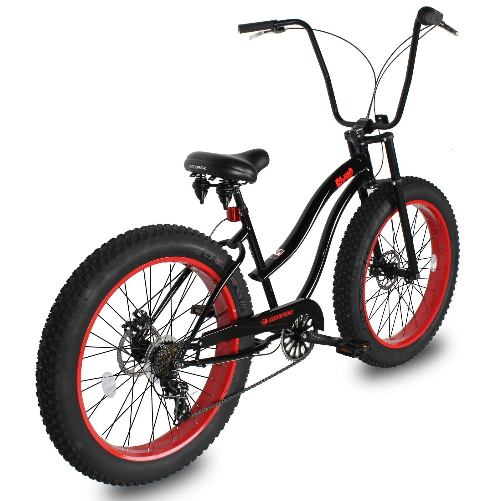 Micargi SLUGO SS 26" 7-Speed Step-Through Fat Tire Beach Cruiser Bike