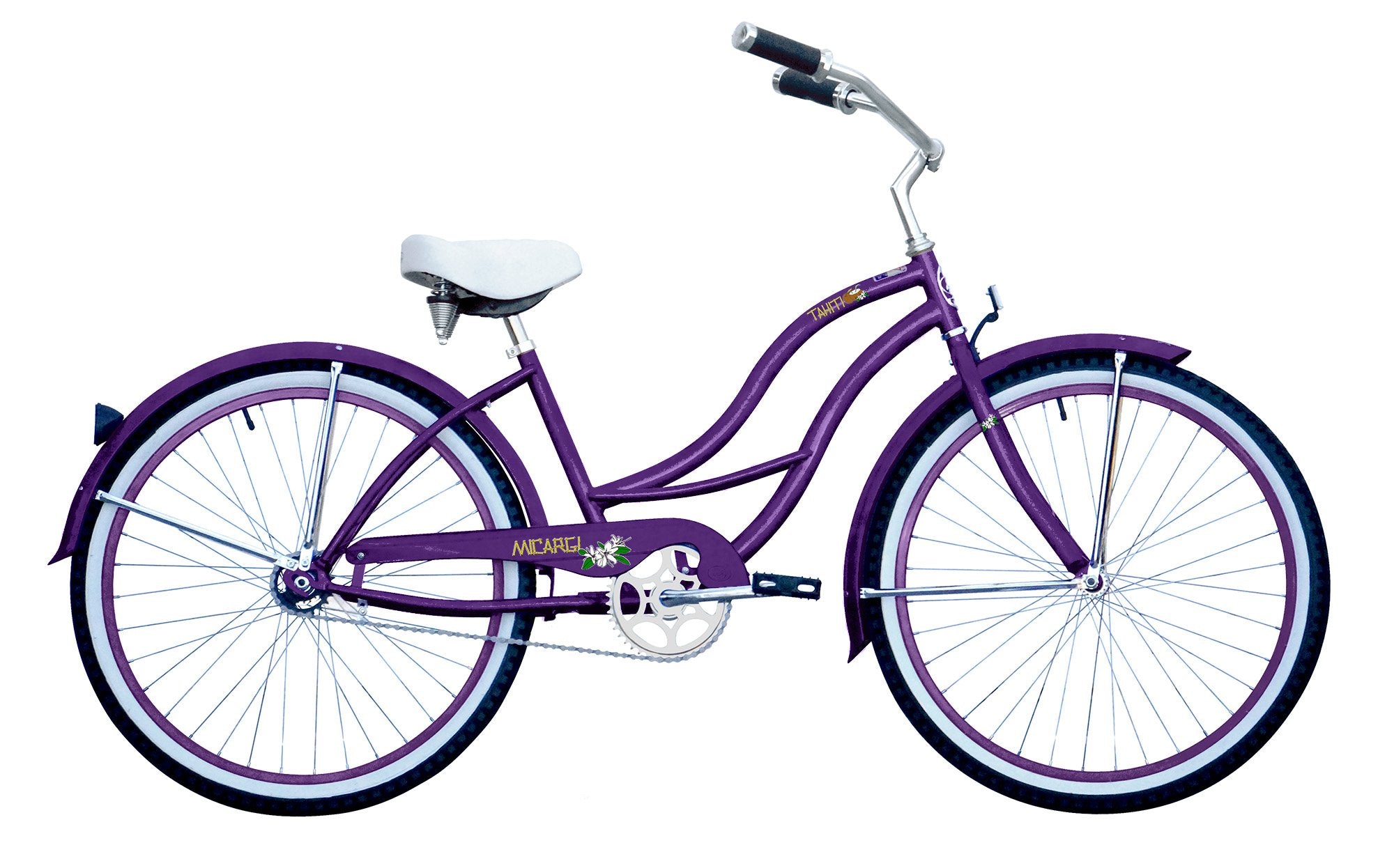 Micargi TAHITI 26" Women's Step-Thru Single Speed Beach Cruiser Bike