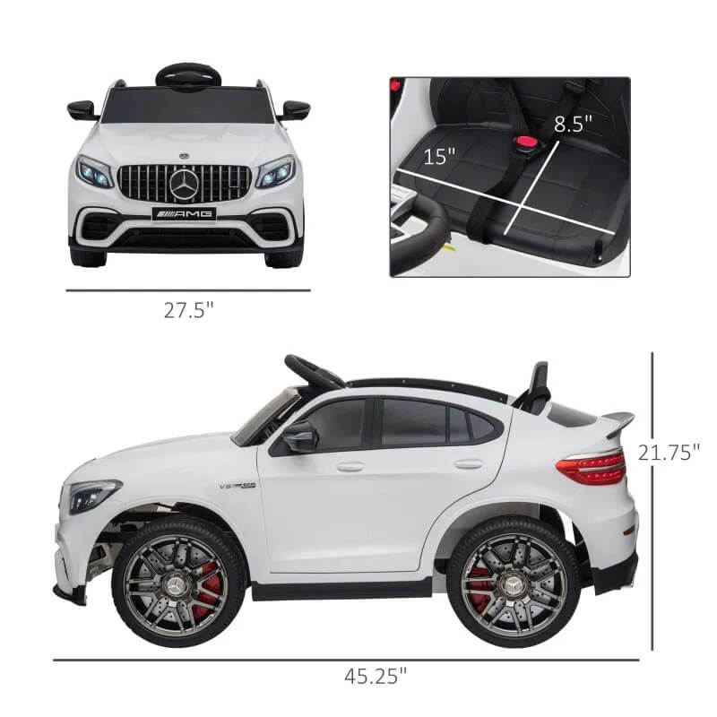 Mini Moto Toys Mercedes-Benz GLC-63S Kids Electric Ride-On Car w/ Parental Remote