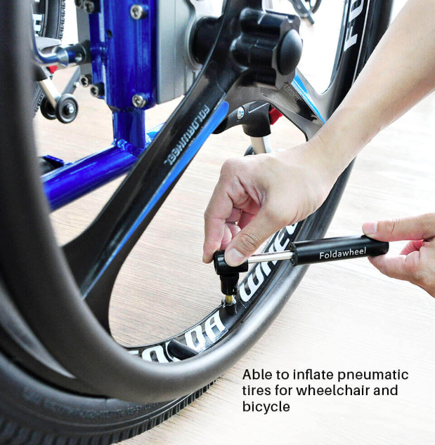 Portable Mini Air Pump for Bicycles, Wheelchairs, Mobility Scooter