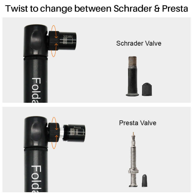 Portable Mini Air Pump for Bicycles, Wheelchairs, Mobility Scooter