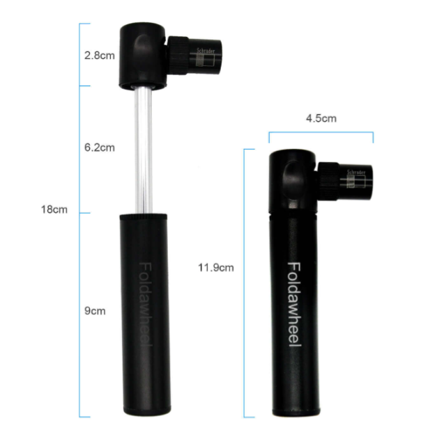 Portable Mini Air Pump for Bicycles, Wheelchairs, Mobility Scooter