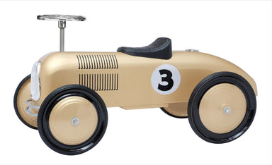 Morgan Cycle Metallic Gold Foot To Floor Retro Racer Ride-On Car Toy 71129 - Upzy.com