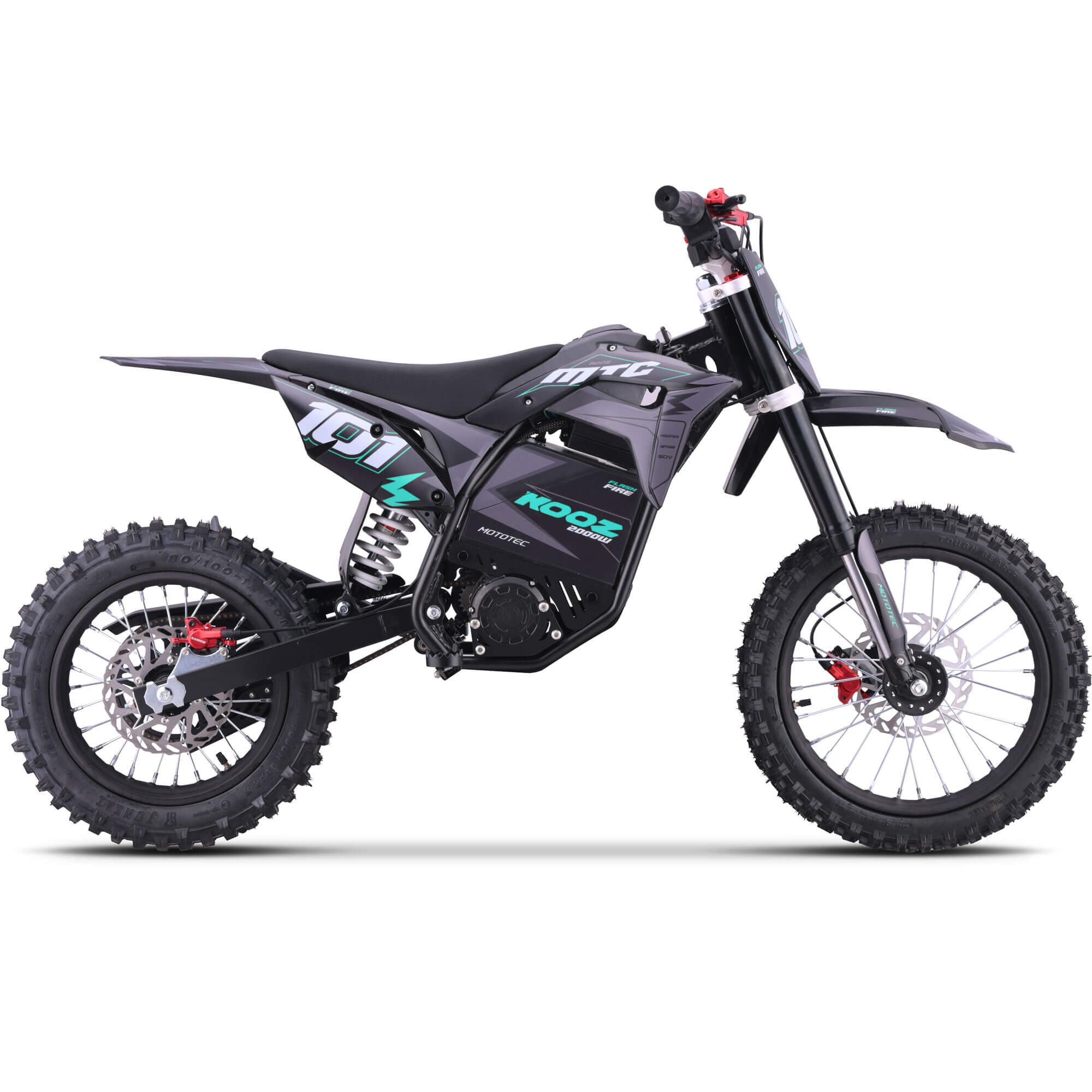 MotoTec 2000W 60V PRO (HP115E) Kids' Suspension Lithium Electric Dirt Bike