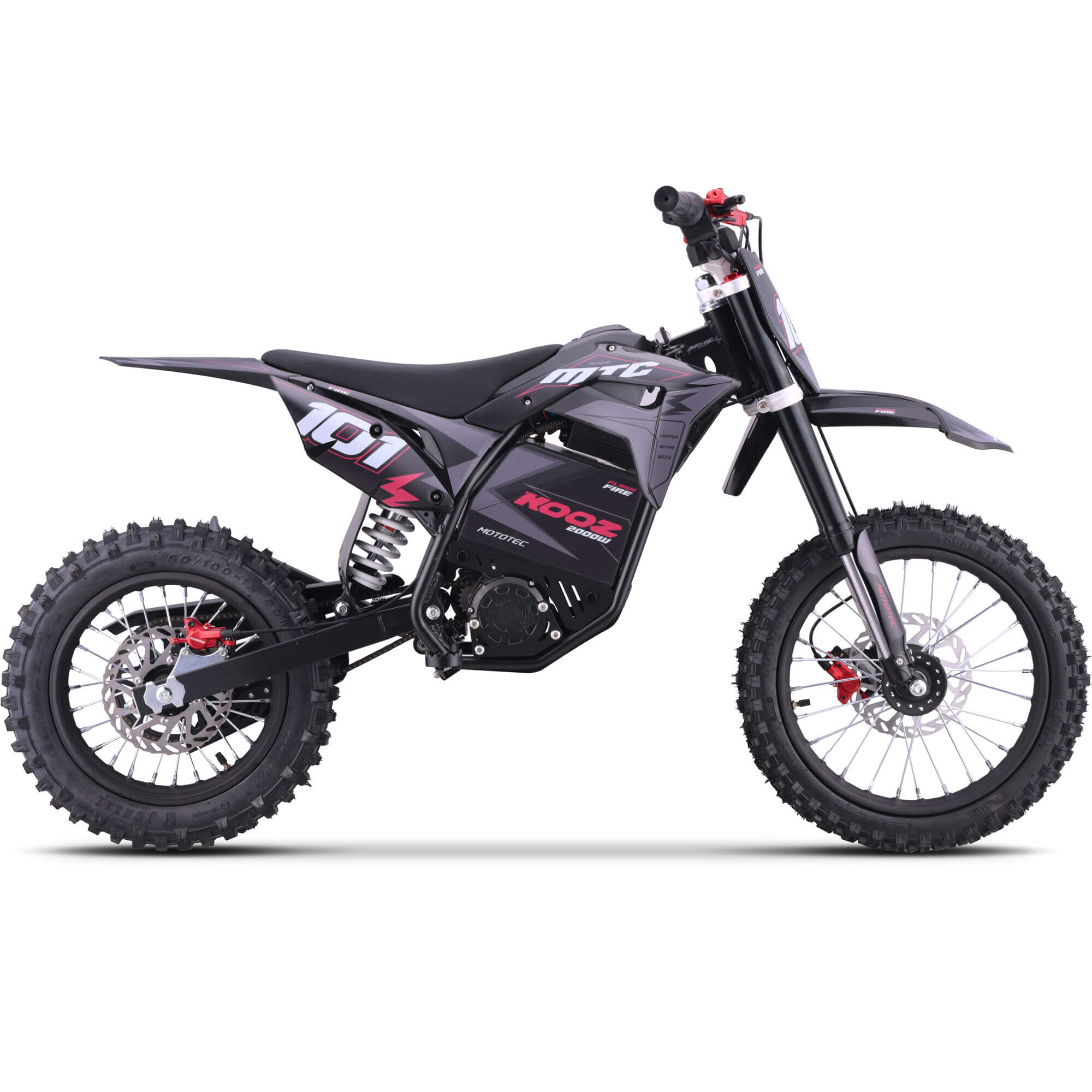 MotoTec 2000W 60V PRO (HP115E) Kids' Suspension Lithium Electric Dirt Bike