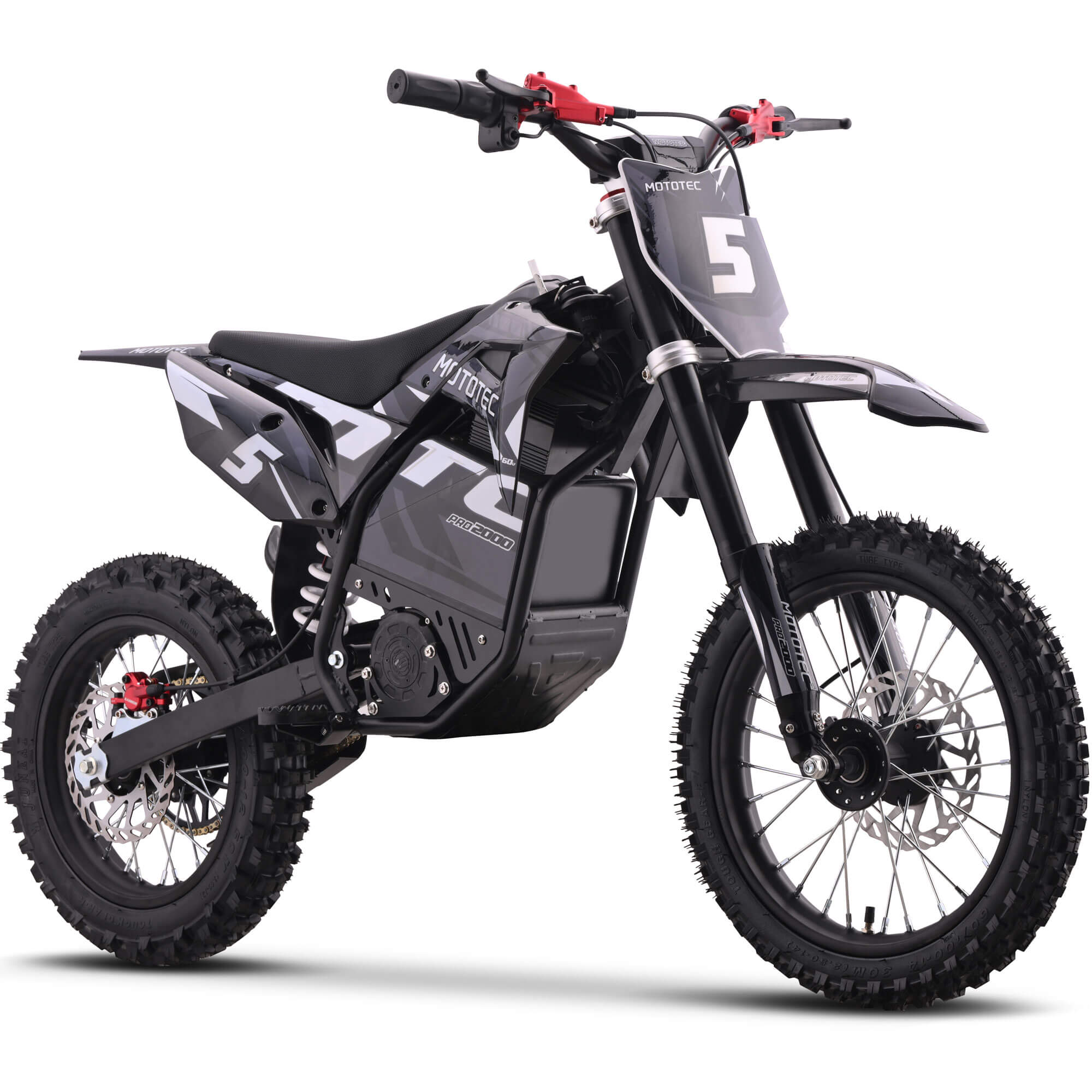 2025 MotoTec 2000W 60V PRO Kids' Suspension Lithium Electric Dirt Bike