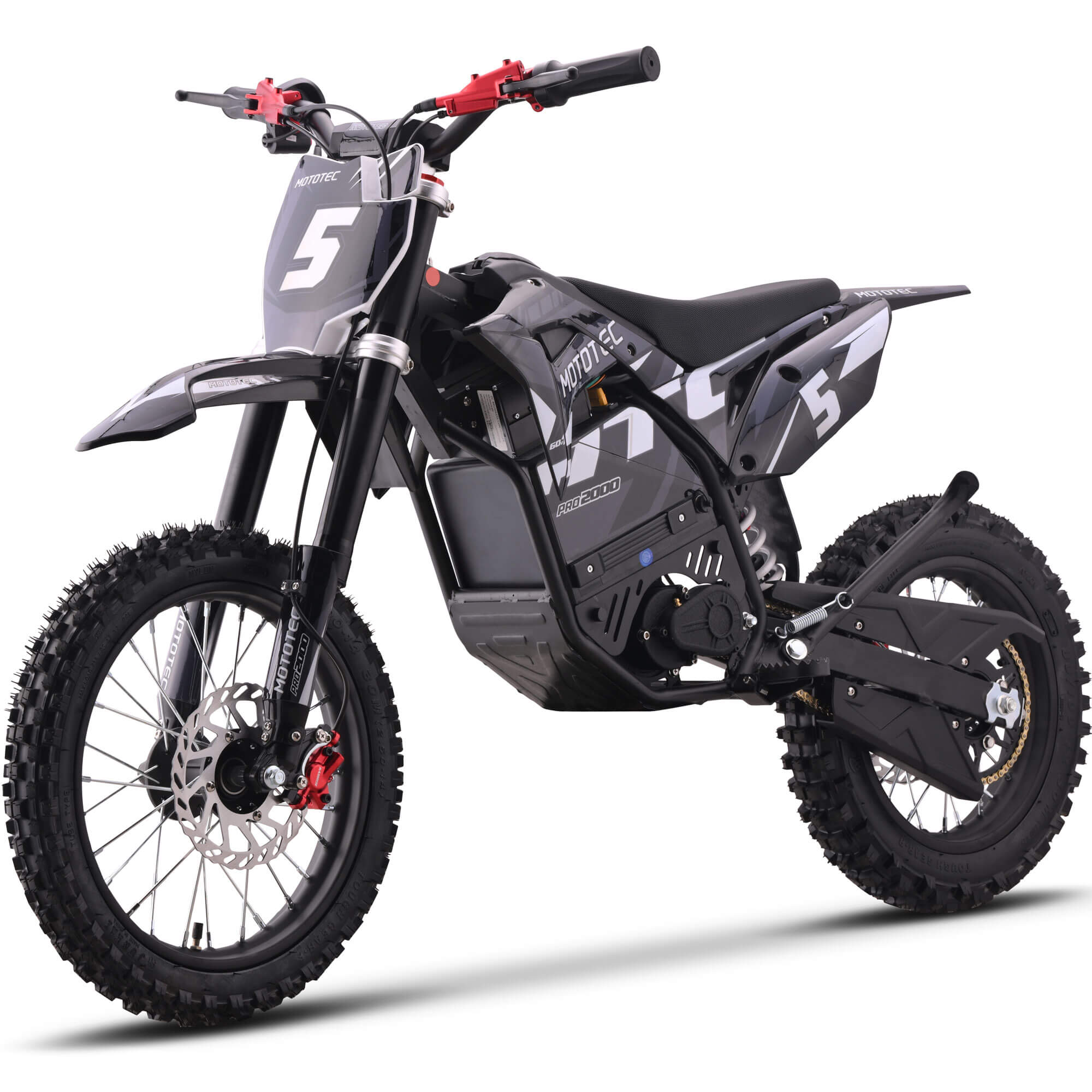 2025 MotoTec 2000W 60V PRO Kids' Suspension Lithium Electric Dirt Bike