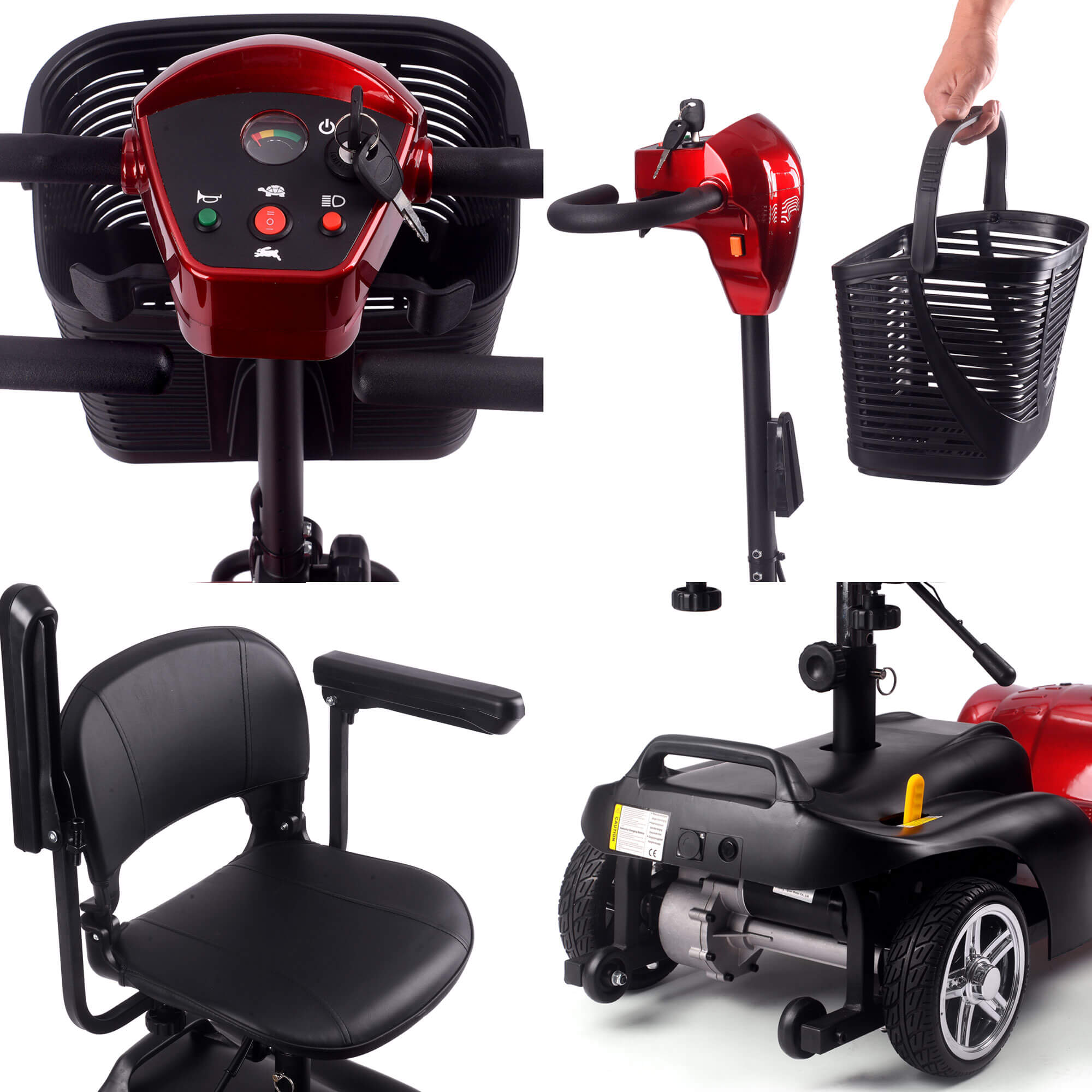 MotoTec 250W 24V Folding Electric Mobility Scooter